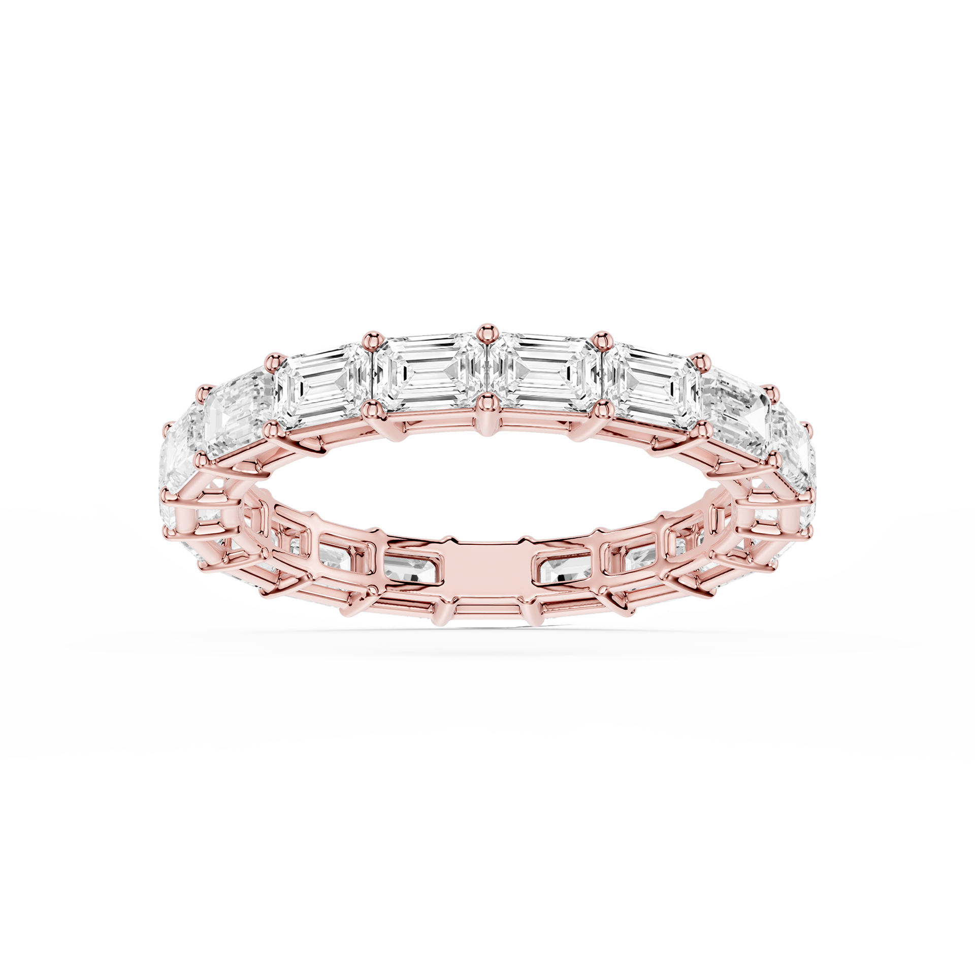 Lovea Juliet Eternity Ring Smaragdschliff – Roségold