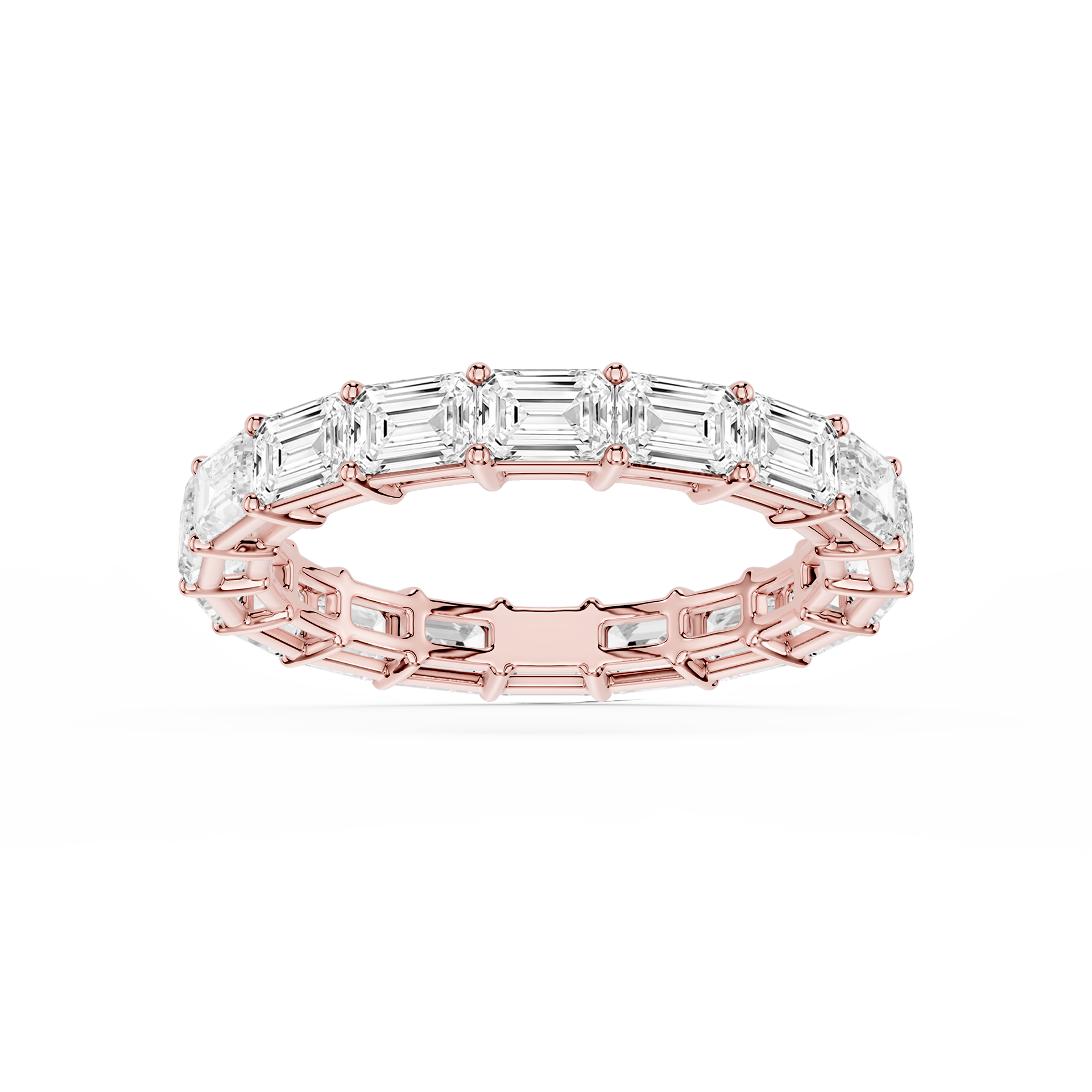 Lovea Juliet Eternity Ring Smaragdschliff – Roségold