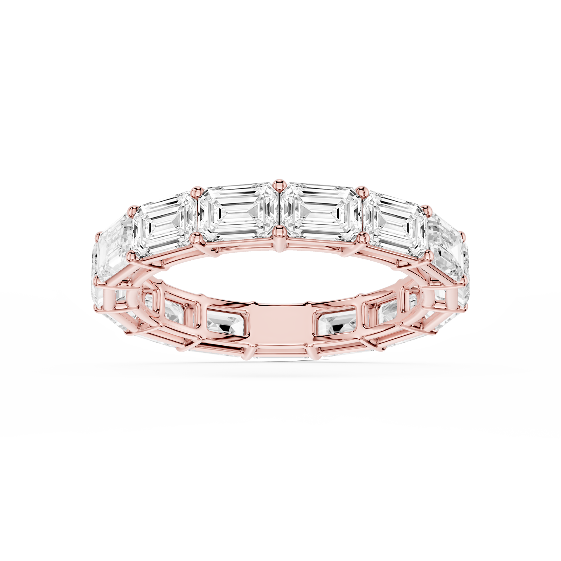 Lovea Juliet Eternity Ring Smaragdschliff – Roségold