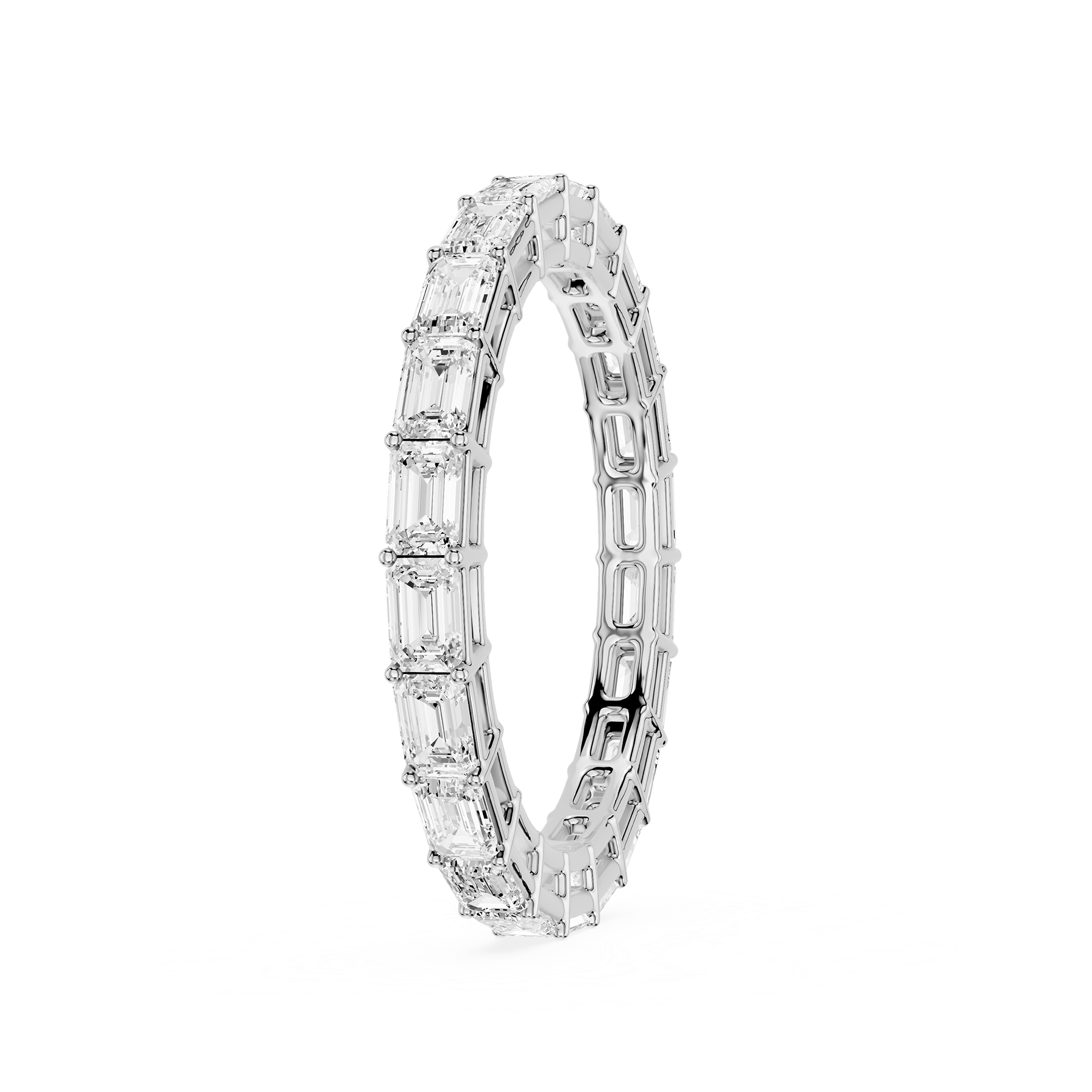 Lovea Juliet Eternity Ring Smaragdschliff – Weißgold