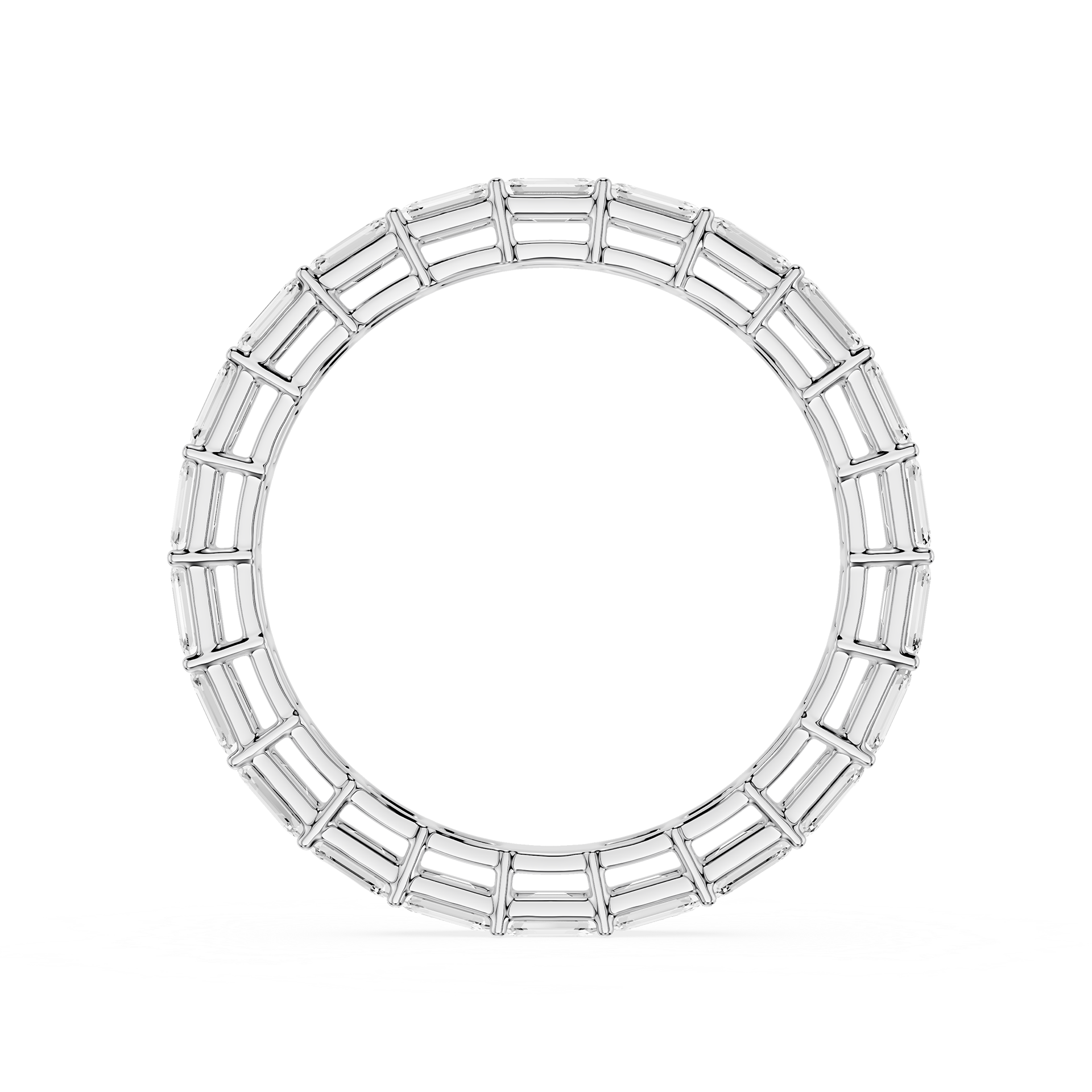 Lovea Juliet Eternity Ring Smaragdschliff – Weißgold