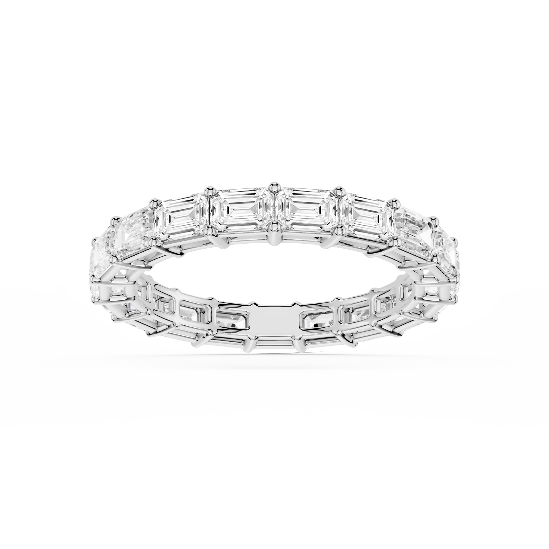 Lovea Juliet Eternity Ring Smaragdschliff – Weißgold