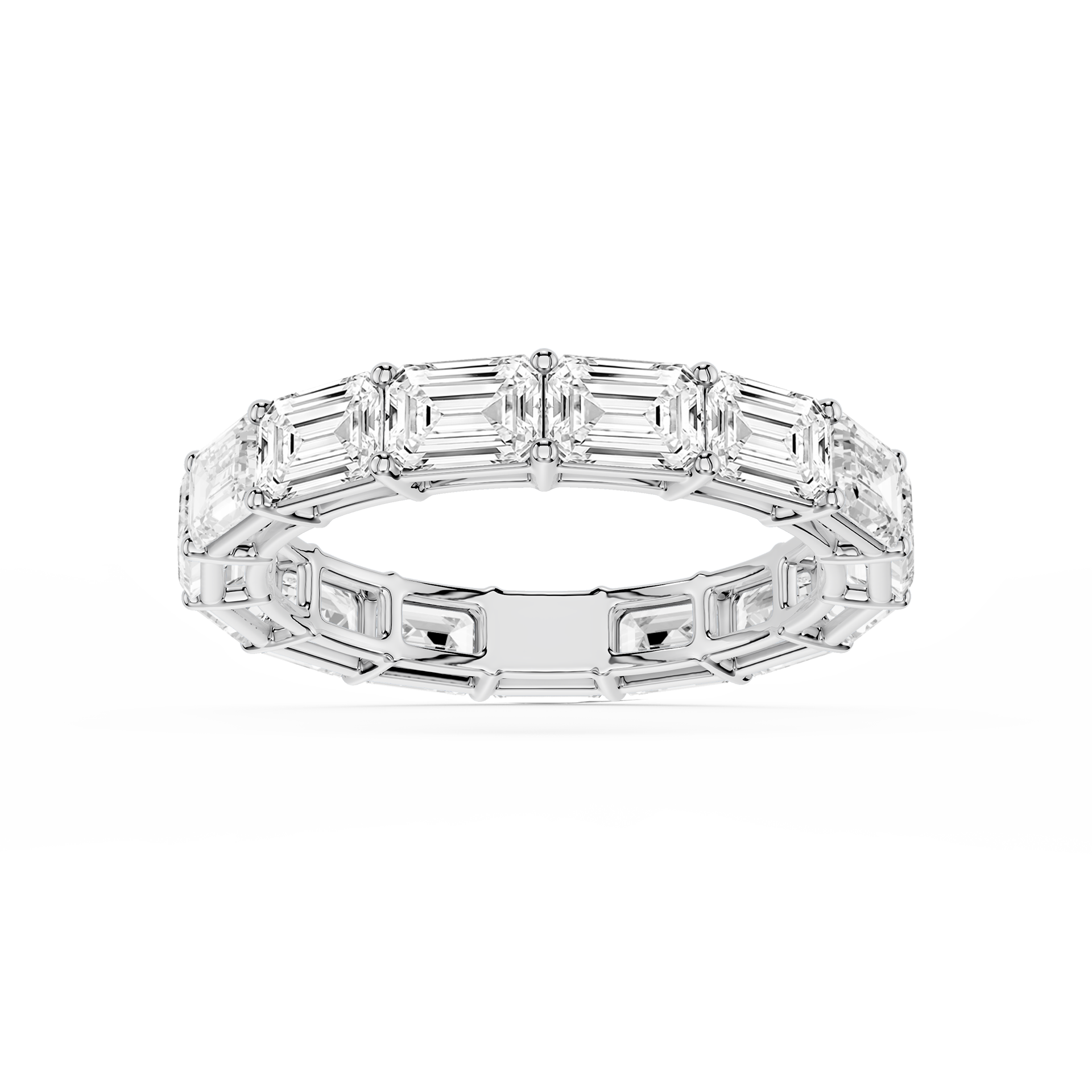 Lovea Juliet Eternity Ring Smaragdschliff – Weißgold