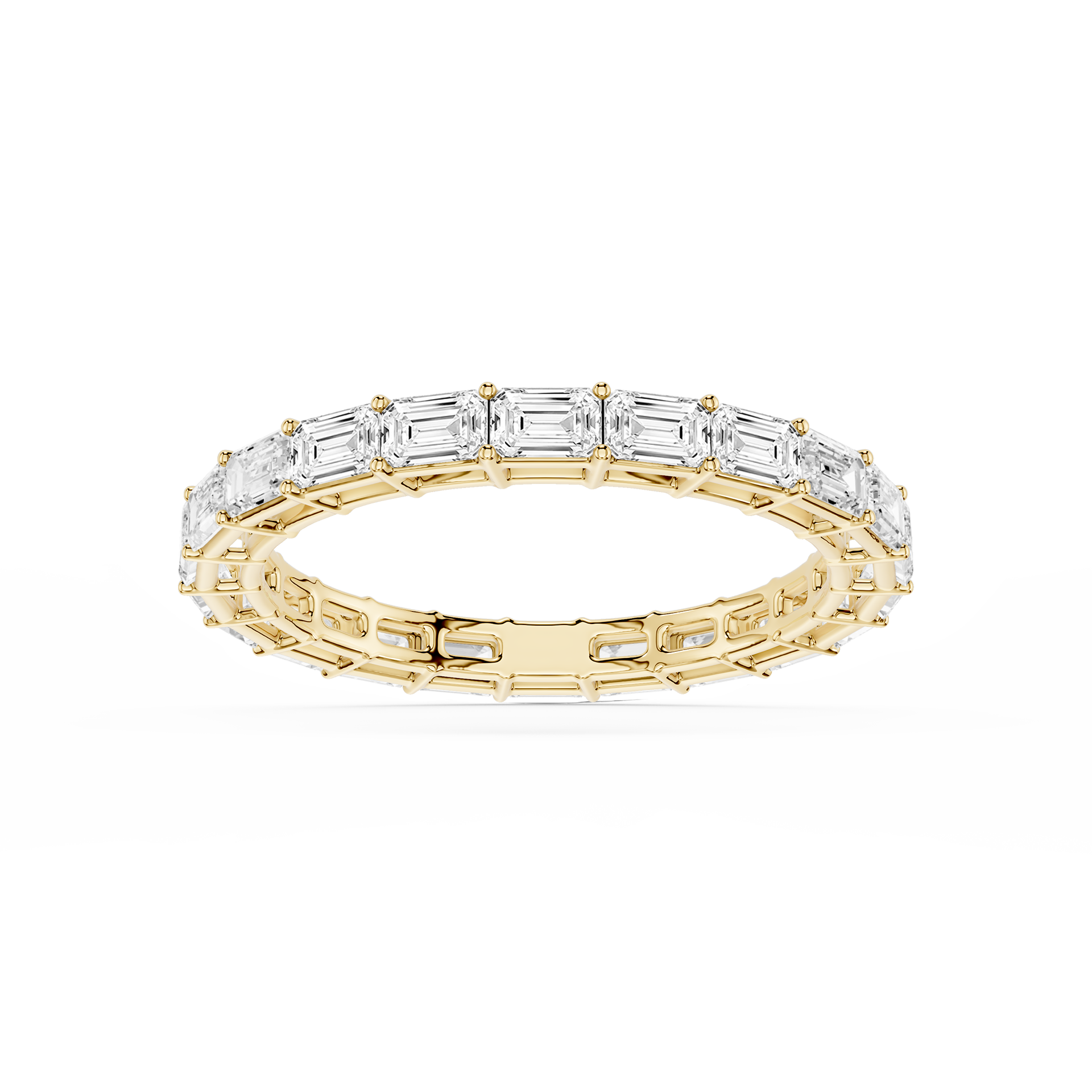 Lovea Juliet Eternity Ring Smaragdschliff – Gelbgold