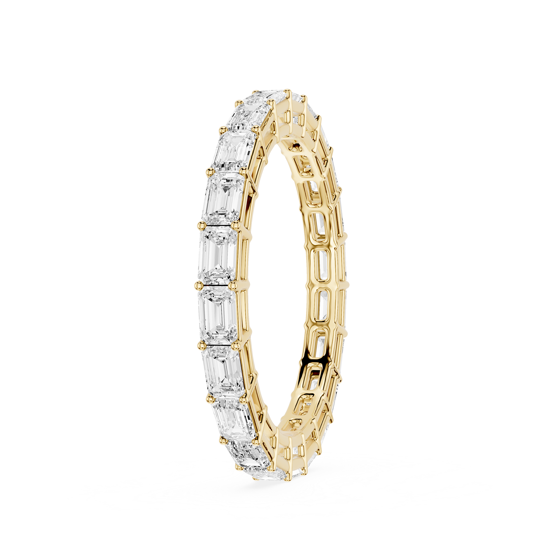 Lovea Juliet Eternity Ring Smaragdschliff – Gelbgold