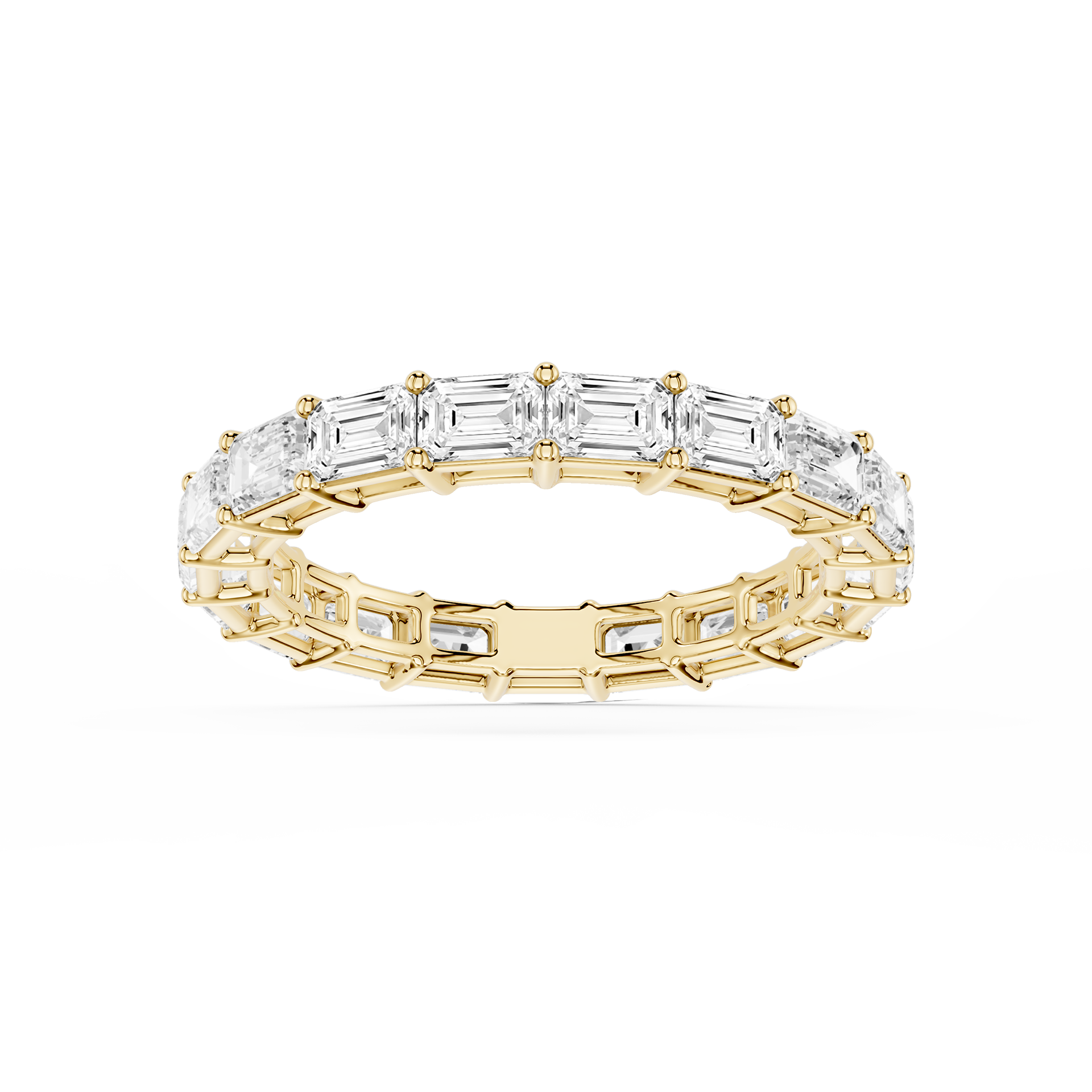 Lovea Juliet Eternity Ring Smaragdschliff – Gelbgold