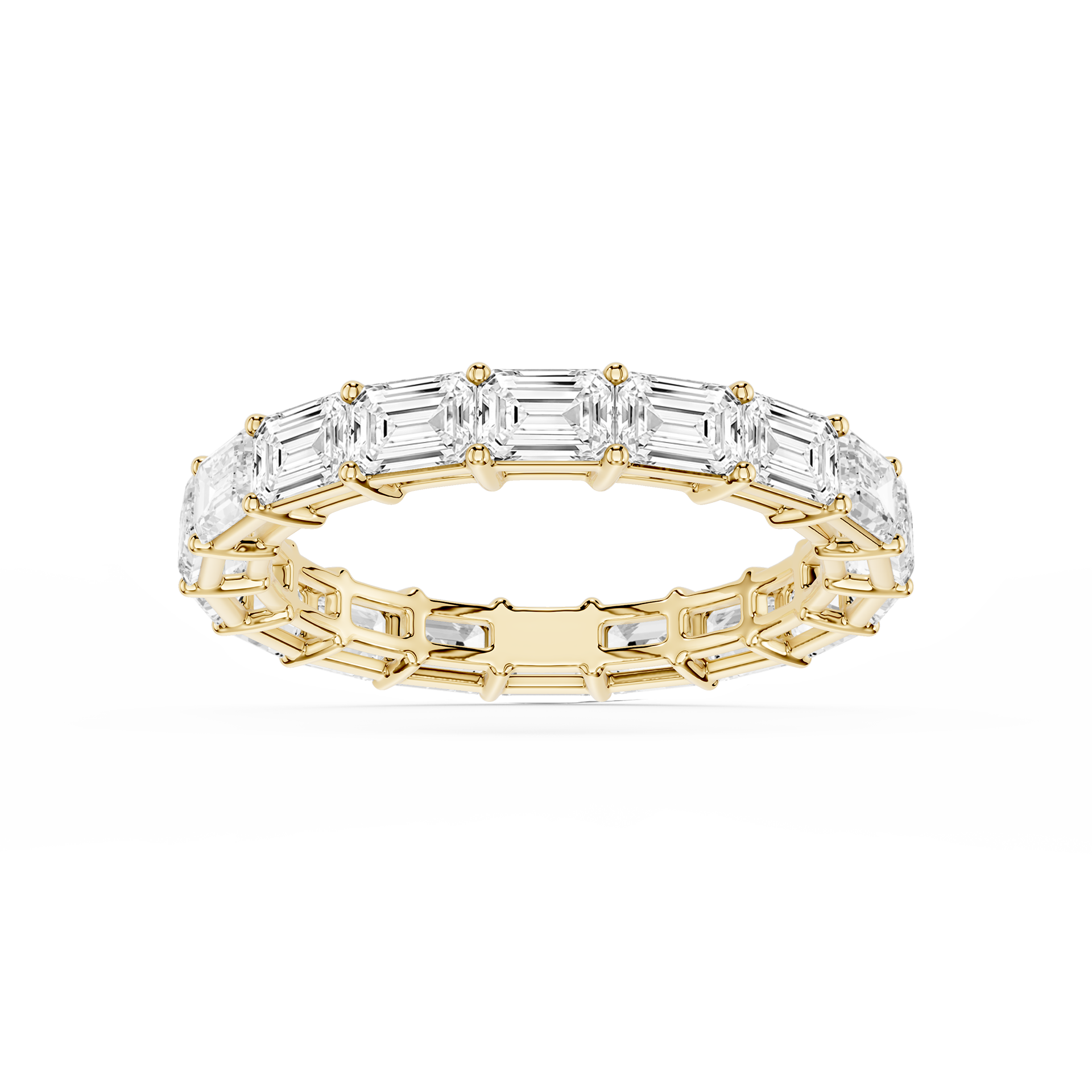 Lovea Juliet Eternity Ring Smaragdschliff – Gelbgold