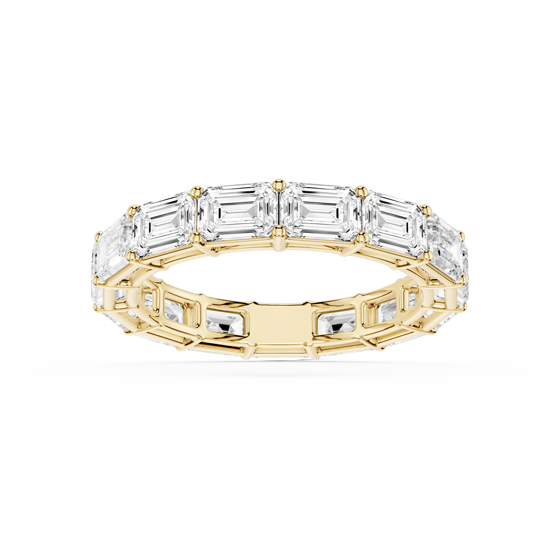 Lovea Juliet Eternity Ring Smaragdschliff – Gelbgold