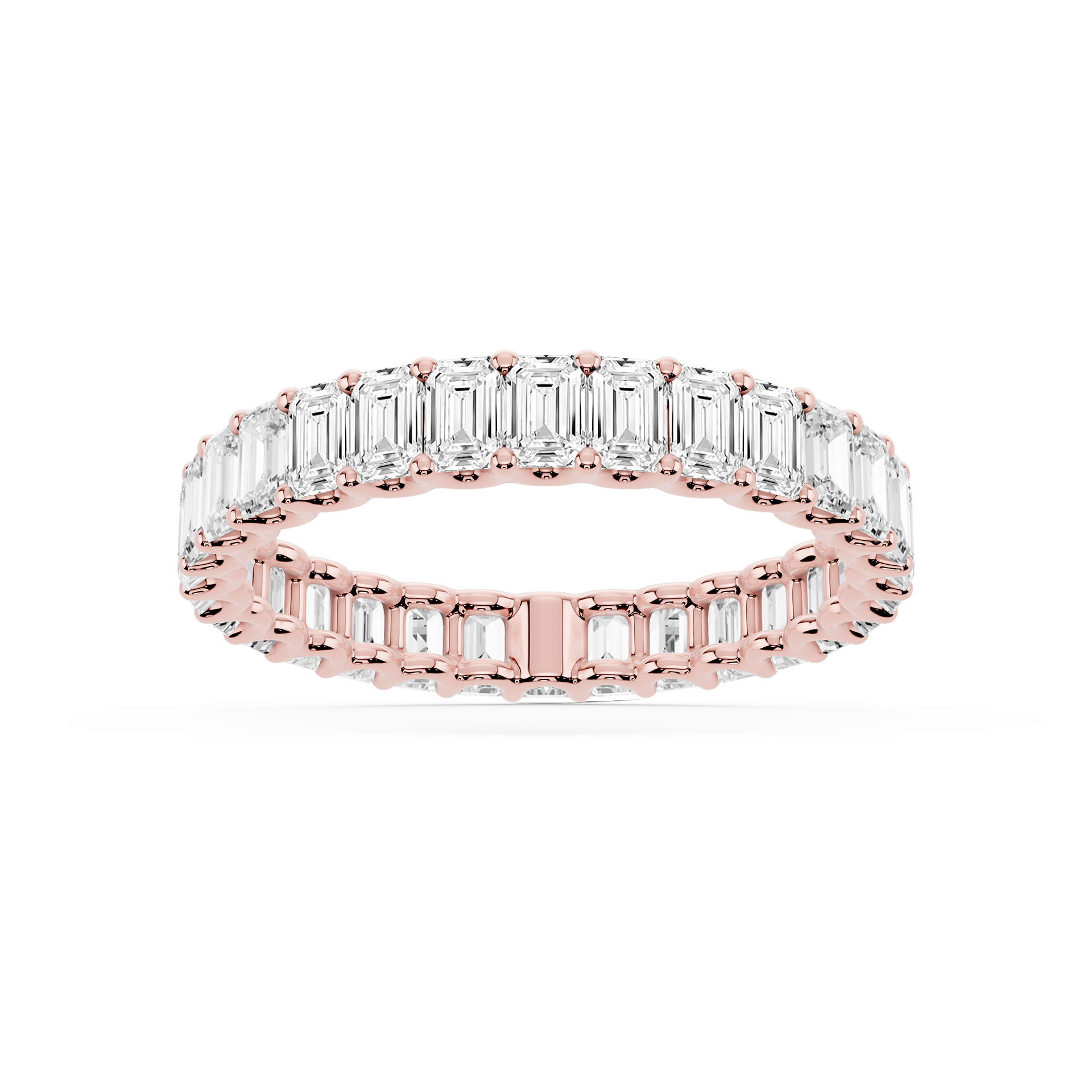 Lovea Kylie Eternity Ring Smaragdschliff – Roségold
