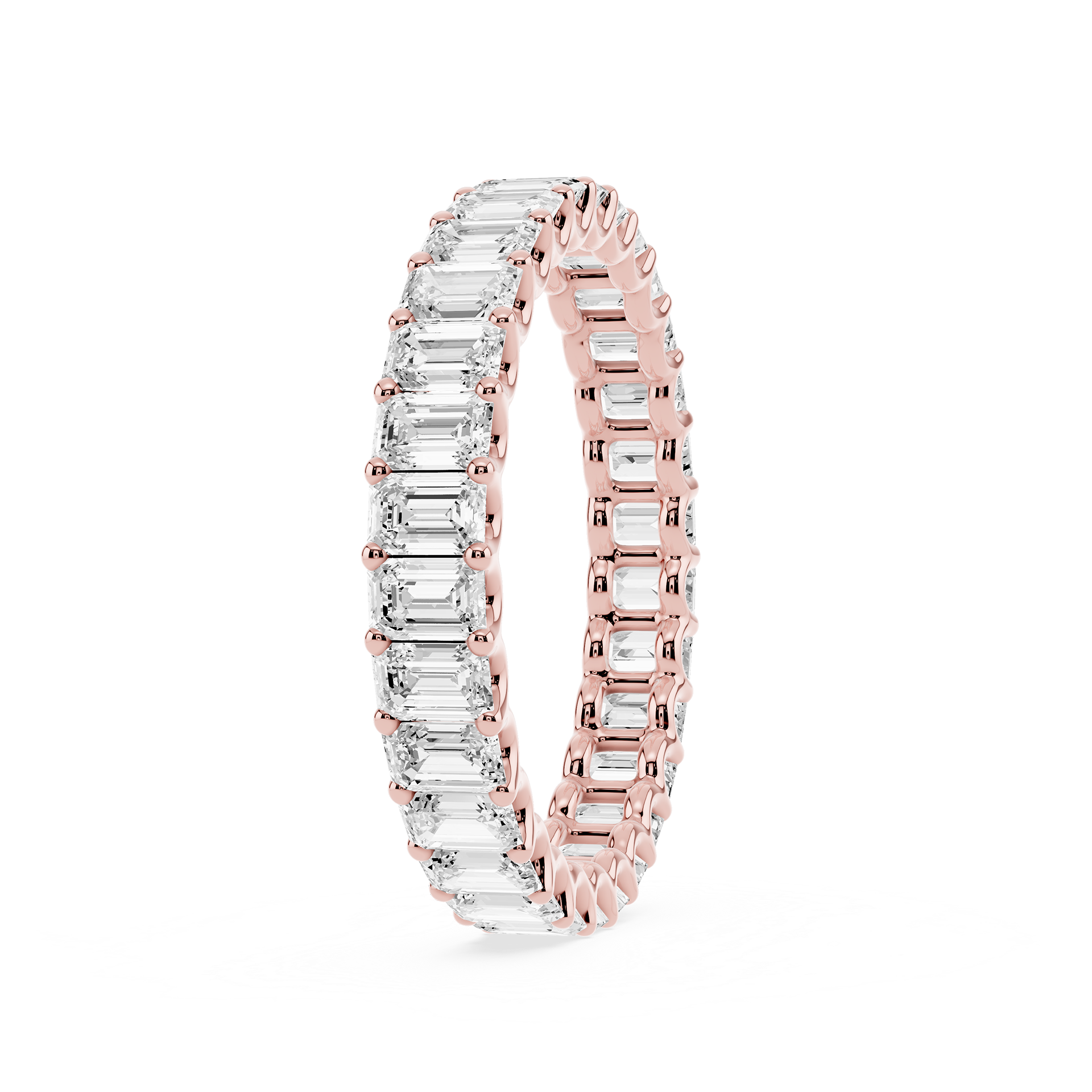 Lovea Kylie Eternity Ring Smaragdschliff – Roségold