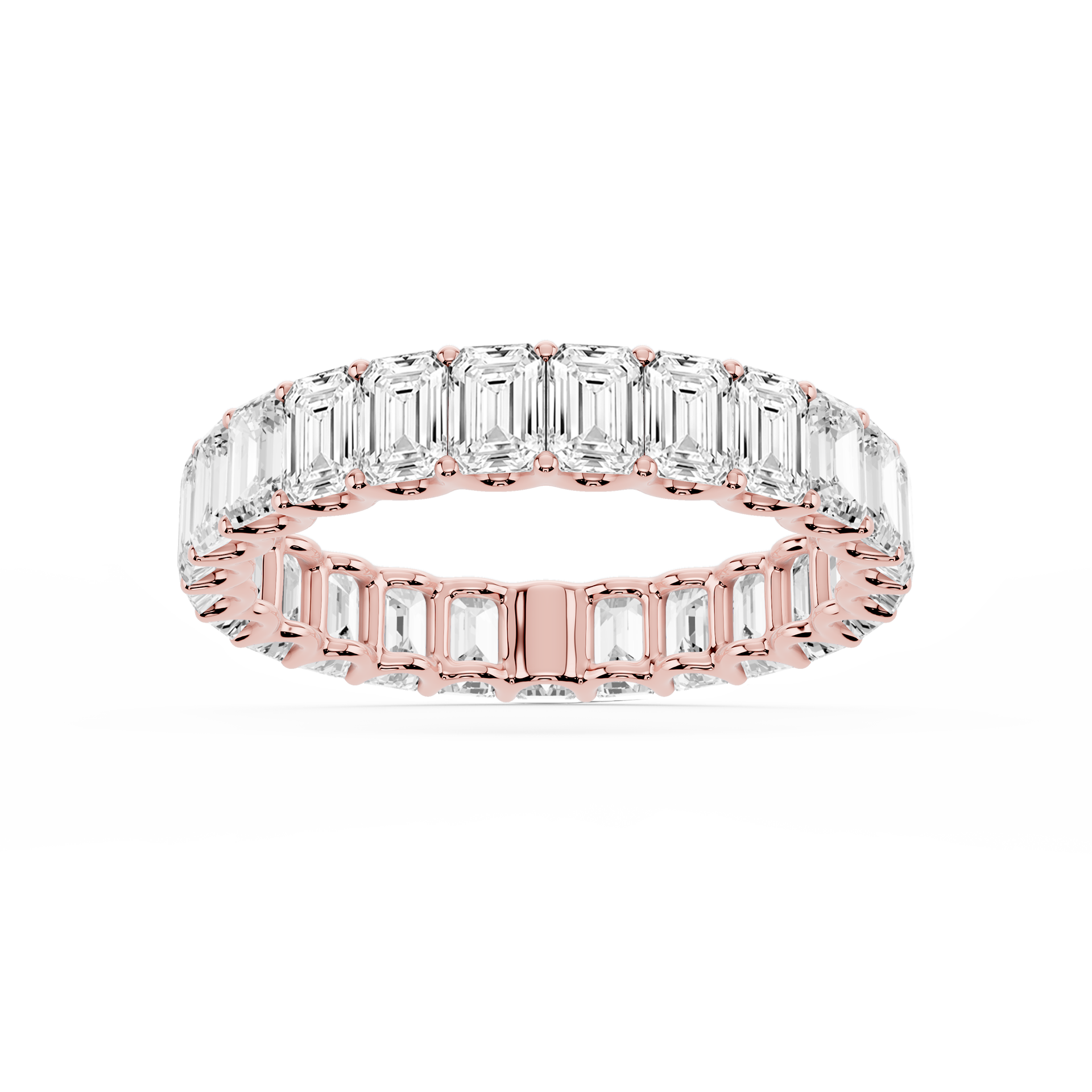 Lovea Kylie Eternity Ring Smaragdschliff – Roségold