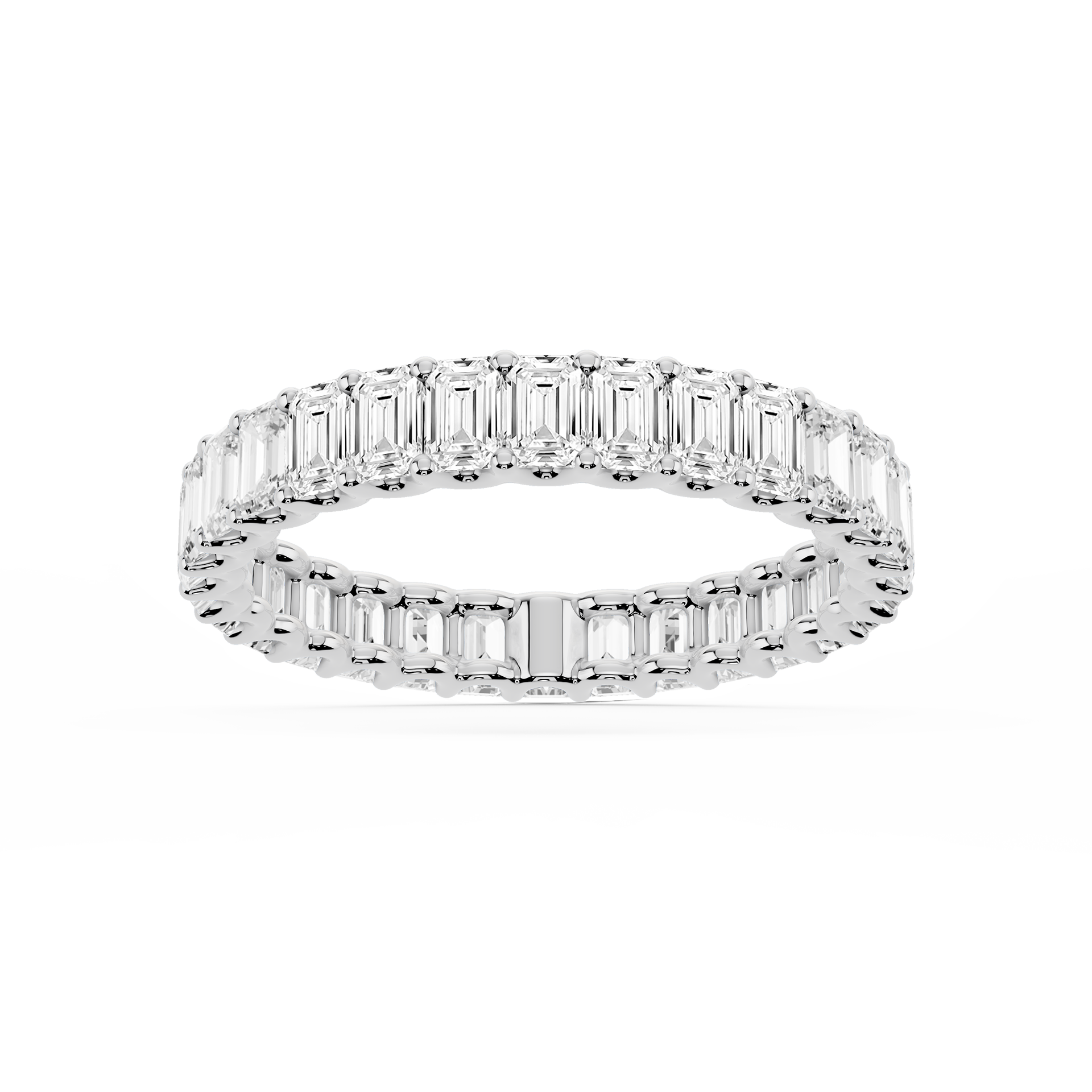 Lovea Kylie Eternity Ring Smaragdschliff – Weißgold