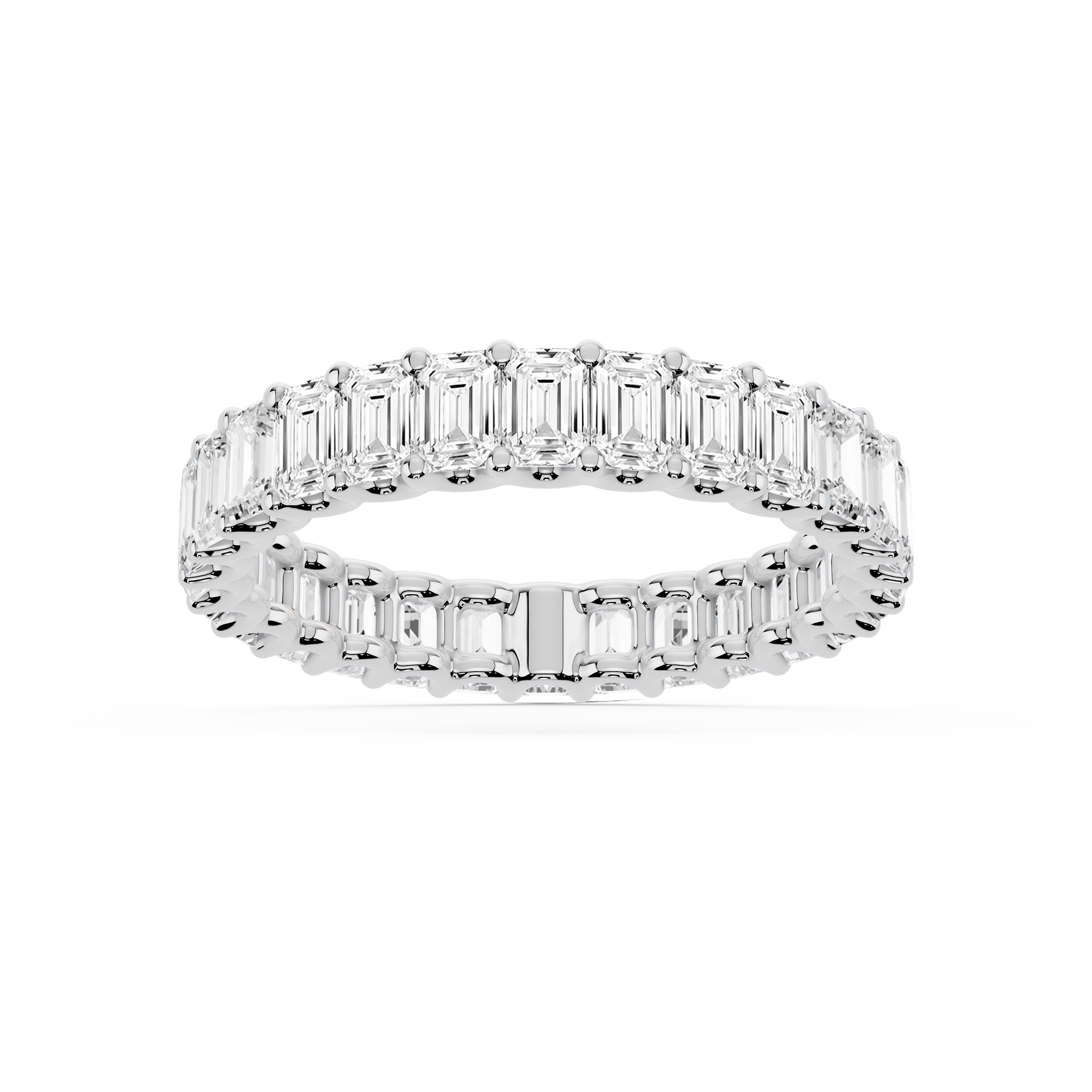 Lovea Kylie Eternity Ring Smaragdschliff – Weißgold