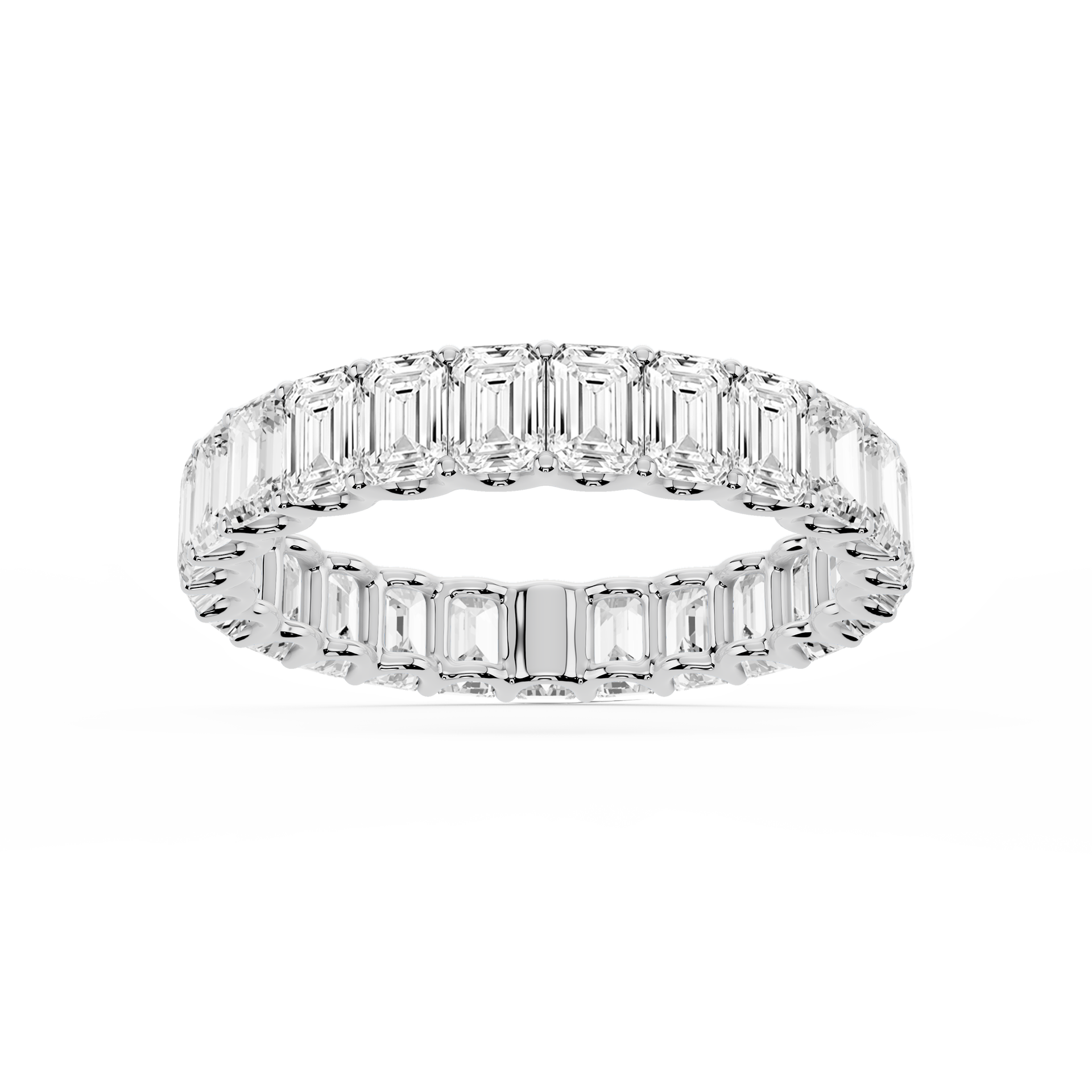 Lovea Kylie Eternity Ring Smaragdschliff – Weißgold