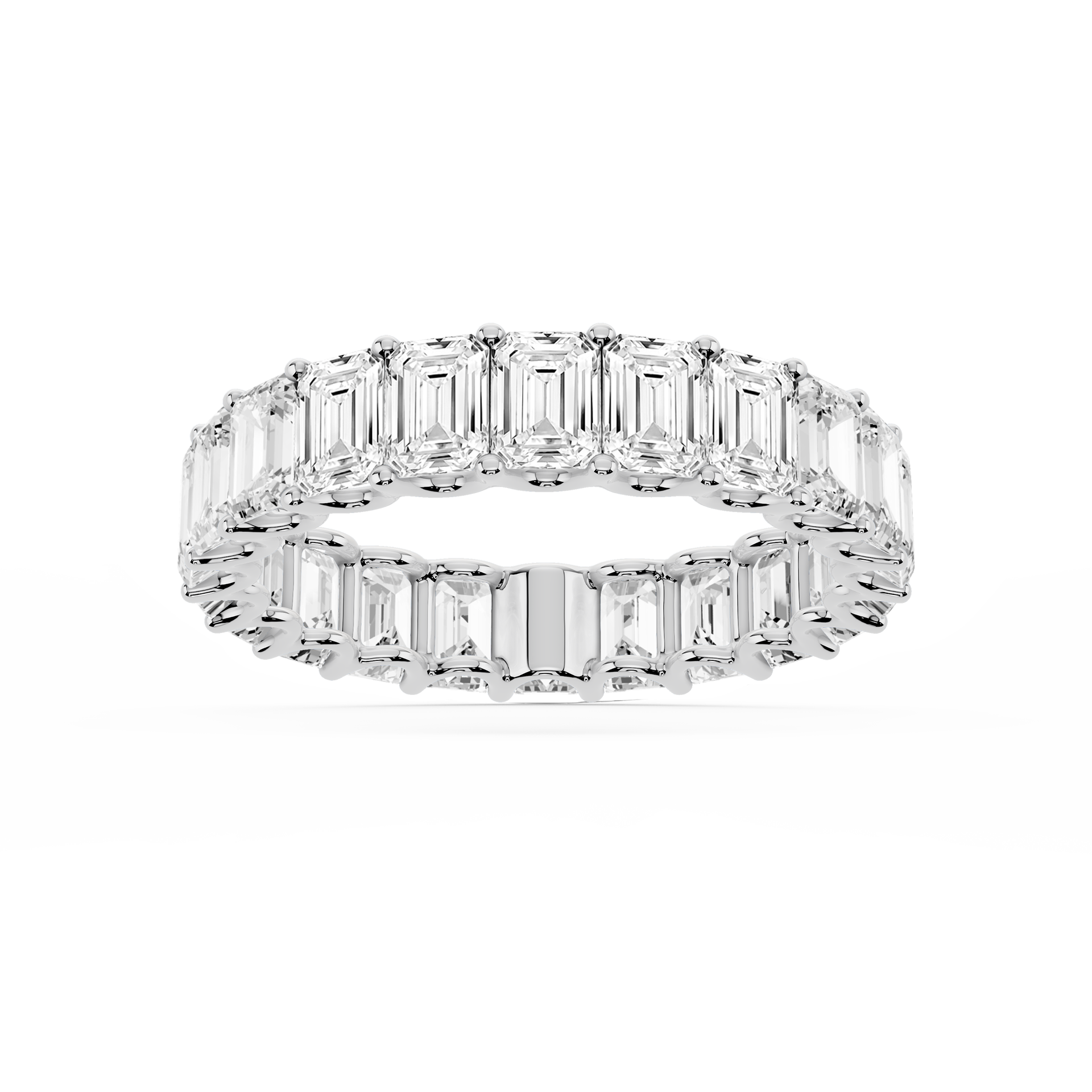 Lovea Kylie Eternity Ring Smaragdschliff – Weißgold