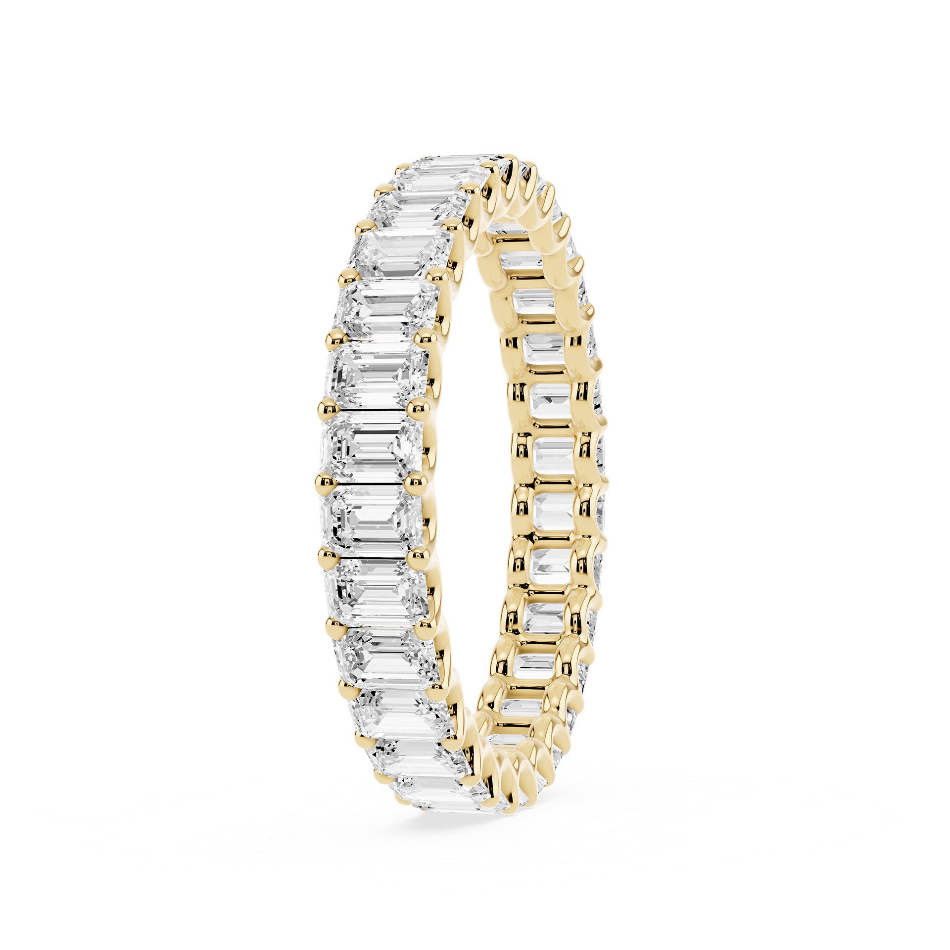 Lovea Kylie Eternity Ring Smaragdschliff – Gelbgold