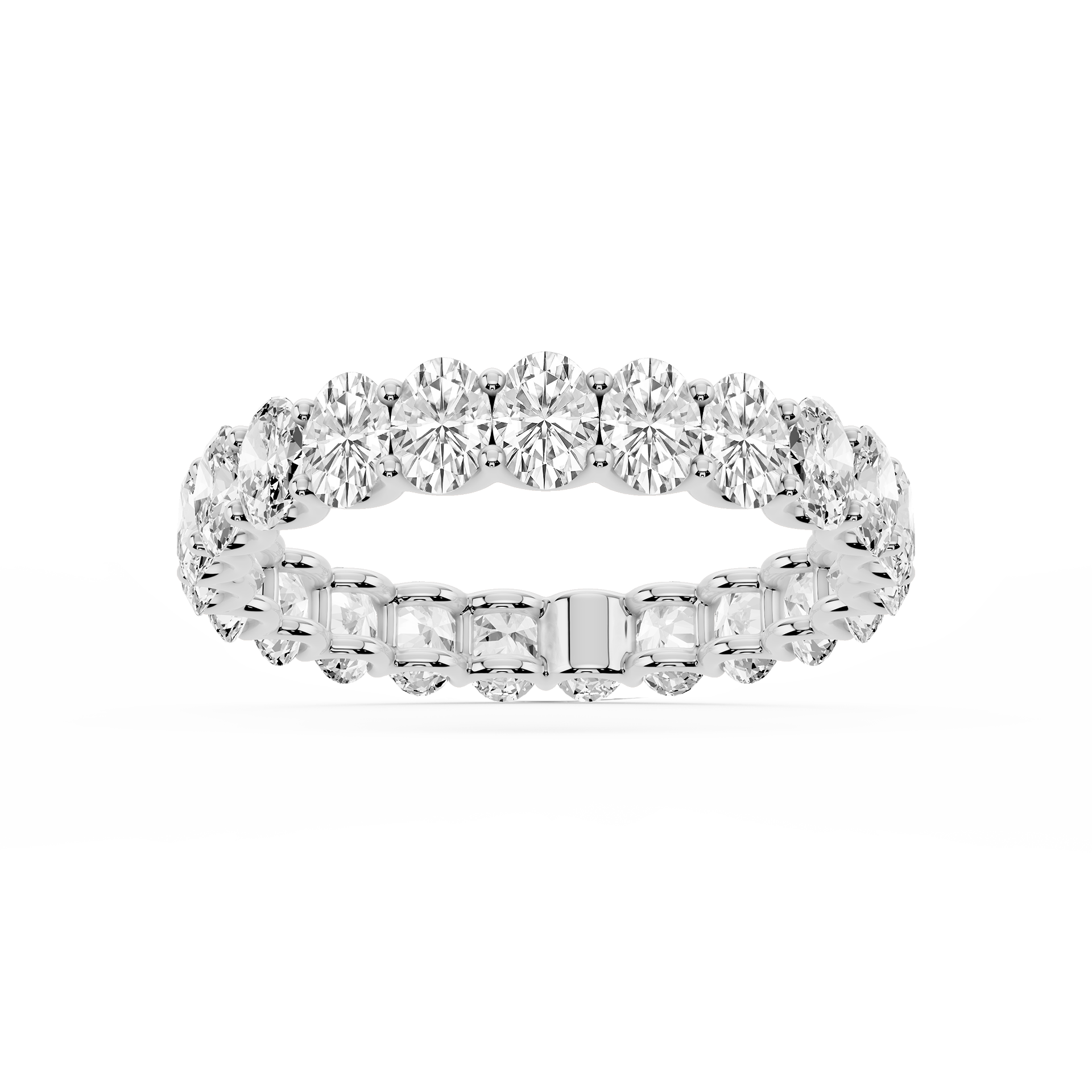 Lovea Kylie Eternity Ring Ovalschliff – Weißgold
