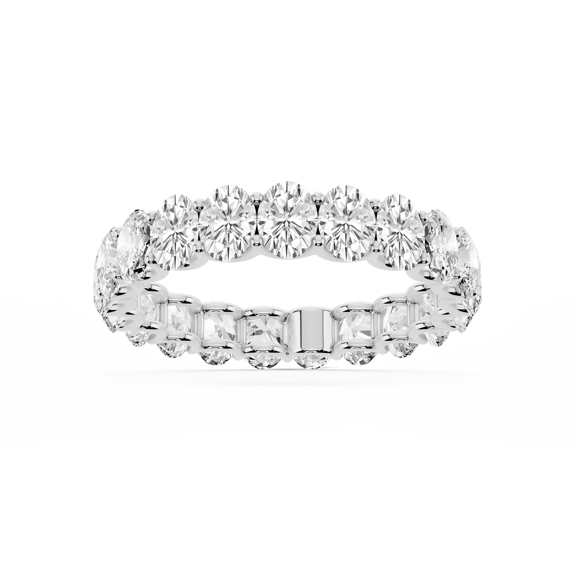 Lovea Kylie Eternity Ring Ovalschliff – Weißgold