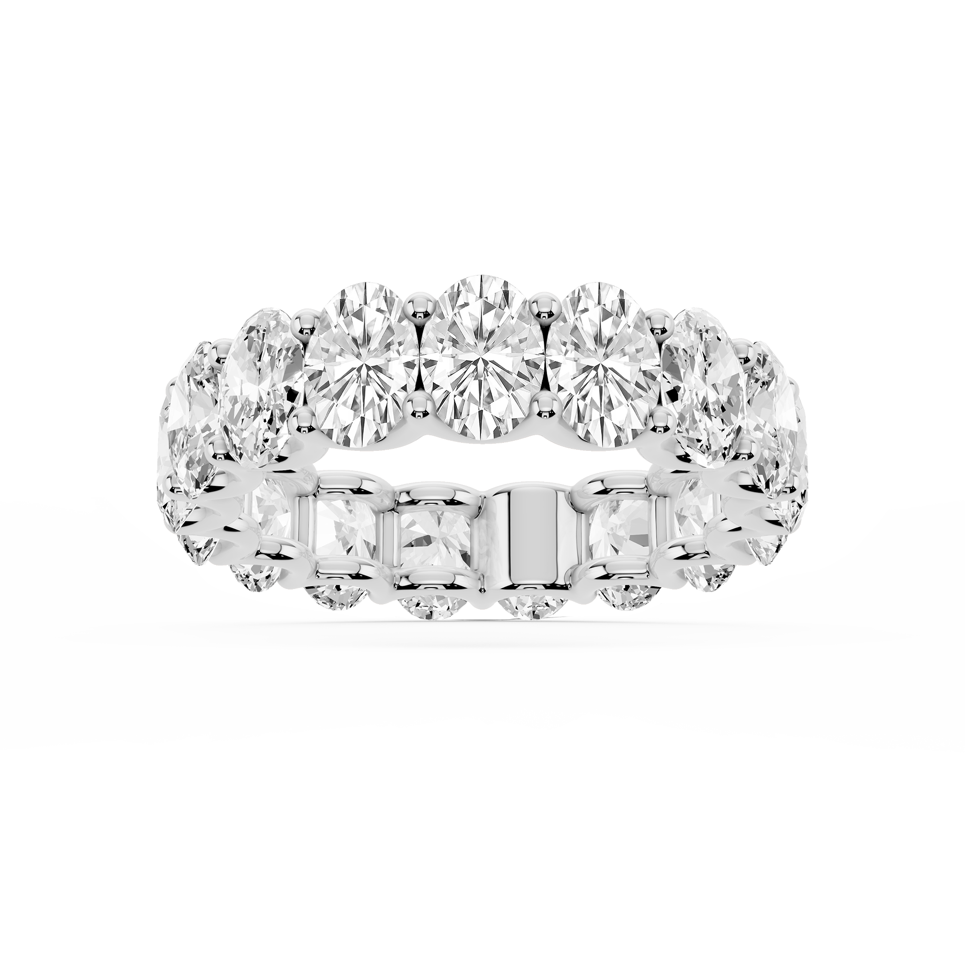 Lovea Kylie Eternity Ring Ovalschliff – Weißgold