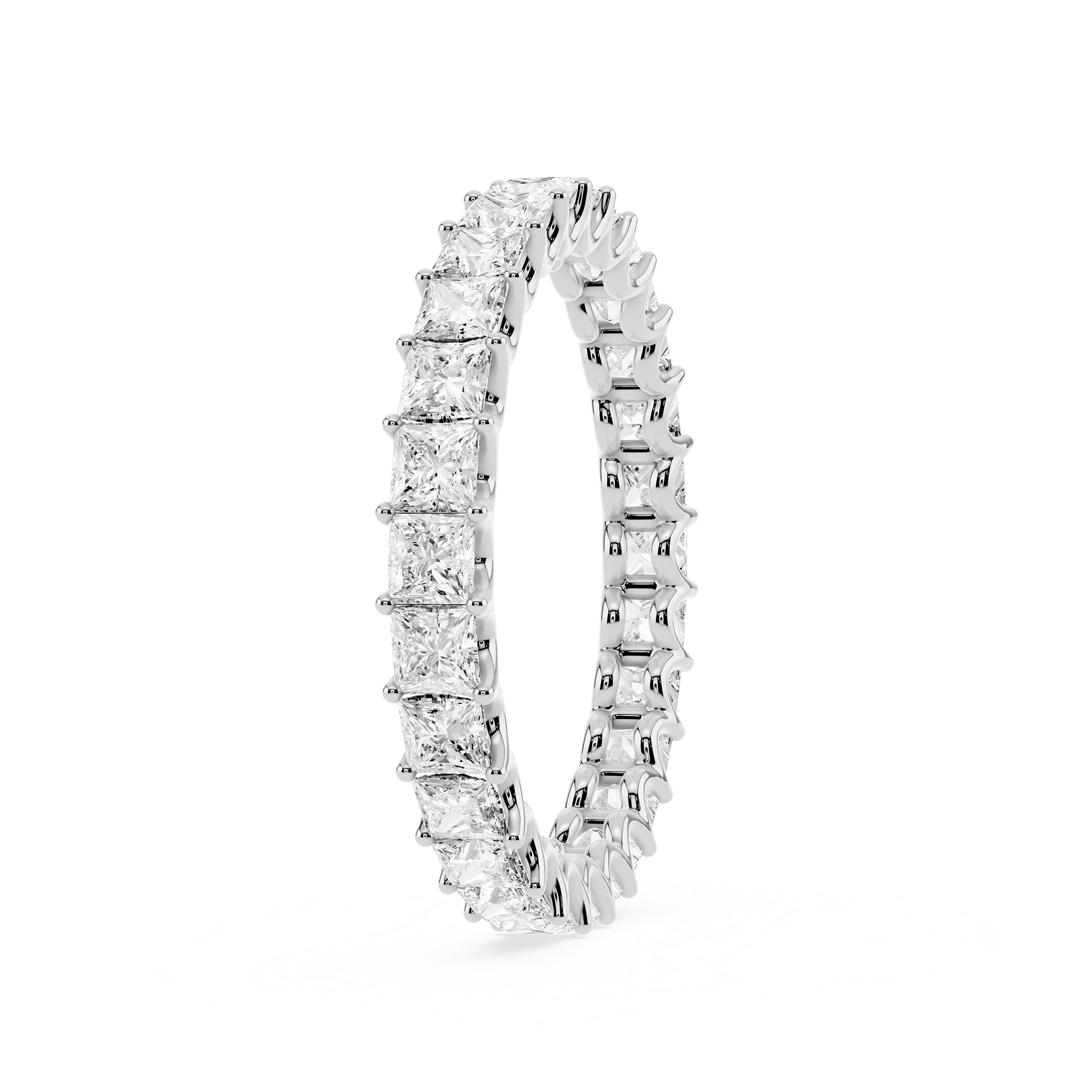 Lovea Kylie Eternity Ring Prinzessschliff – Weißgold