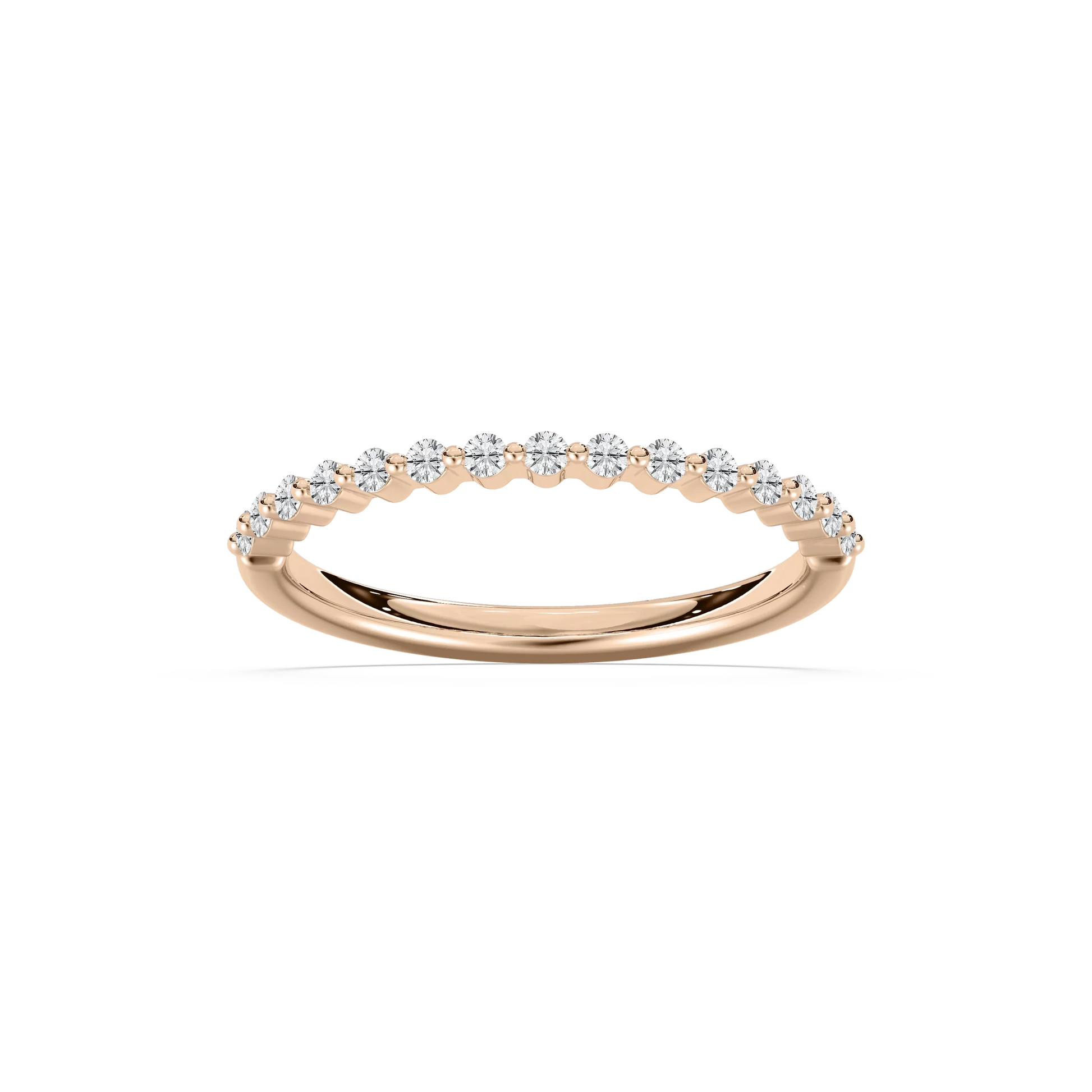 Lovea Melodie Trauring – Geteilte Krappen – Roségold