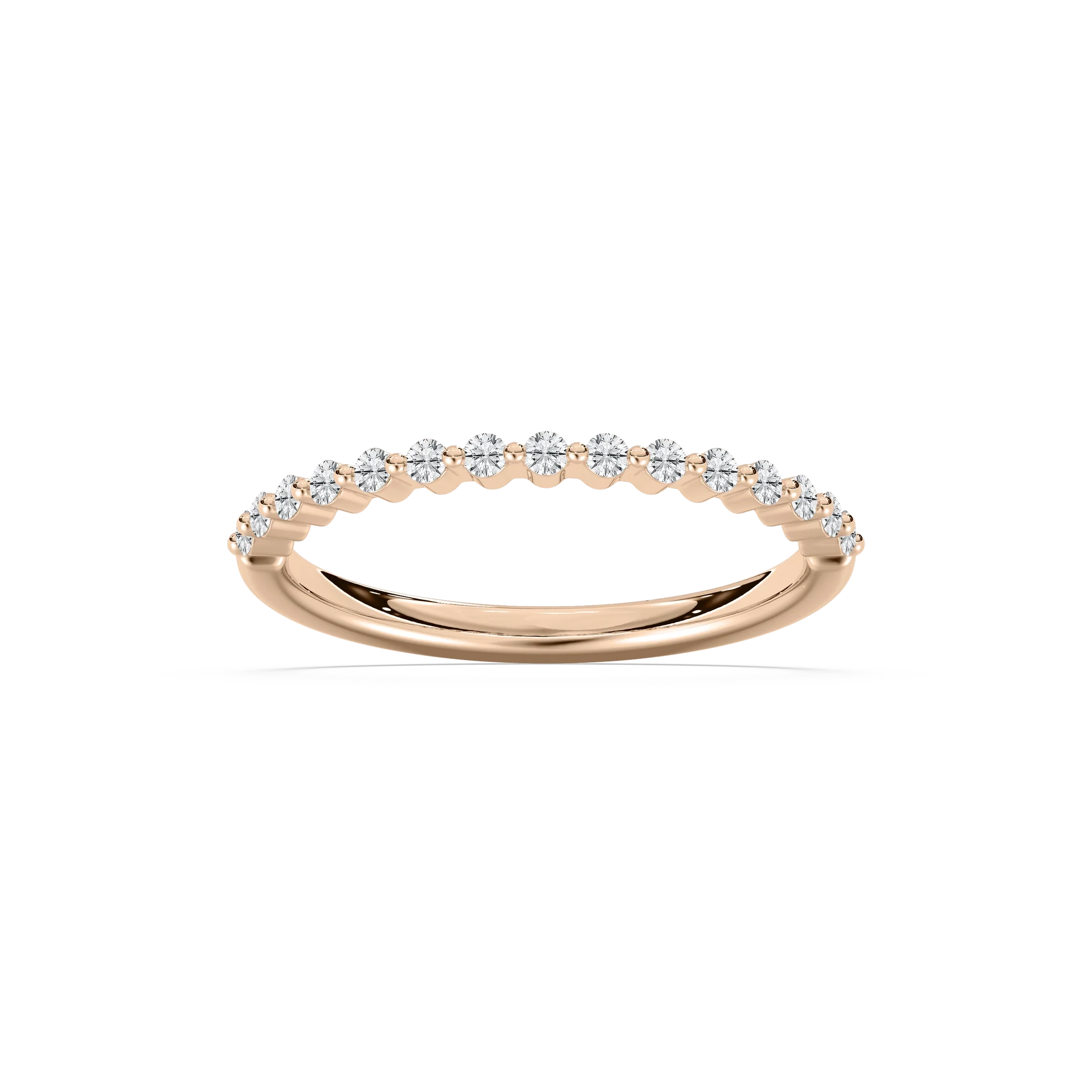 Lovea Melodie Trauring – Geteilte Krappen – Roségold