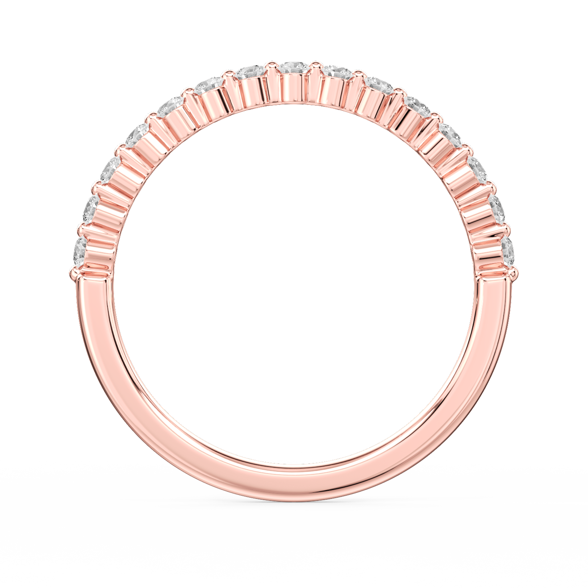Lovea Melodie Trauring – Geteilte Krappen – Roségold