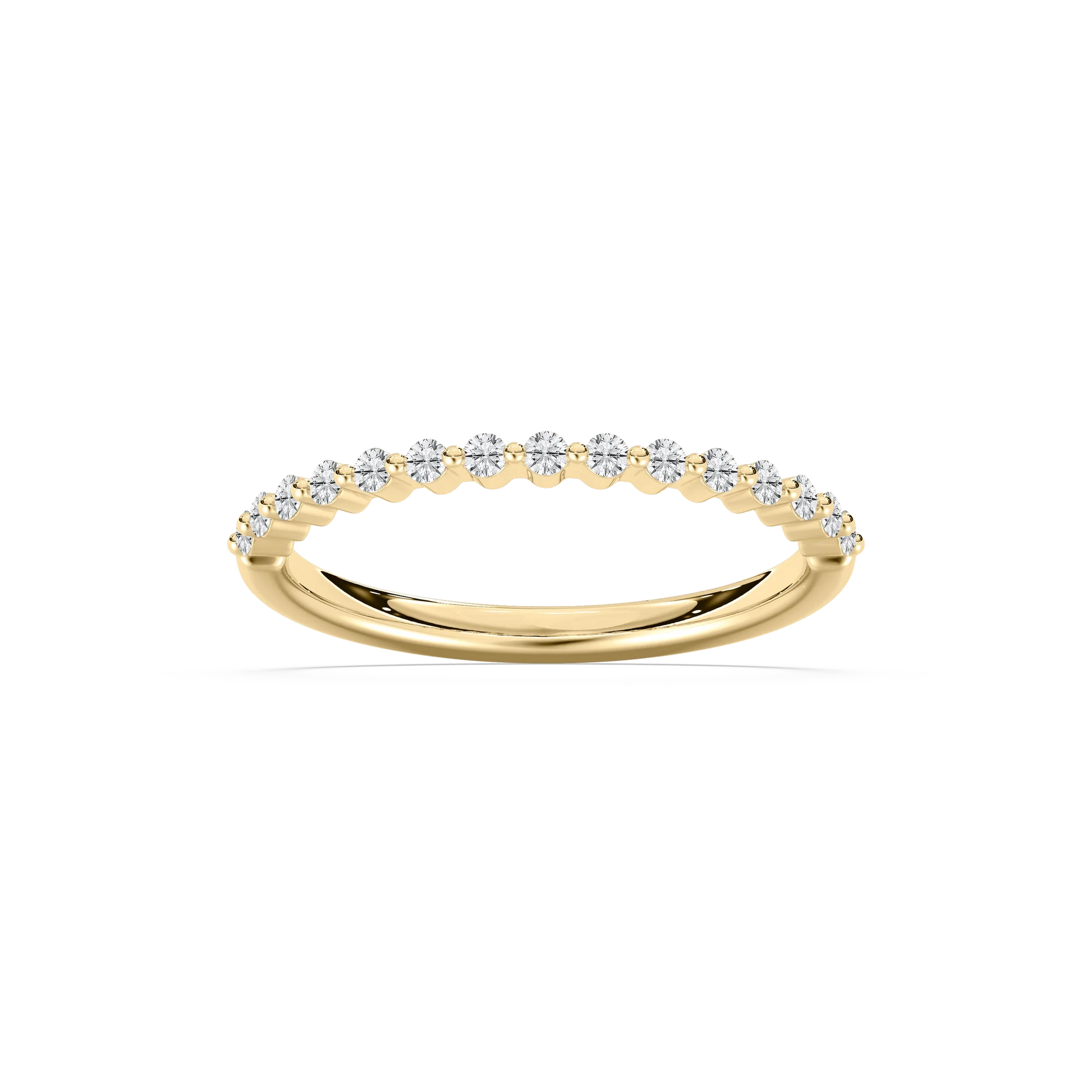 Lovea Melodie Trauring – Geteilte Krappen – Gelbgold