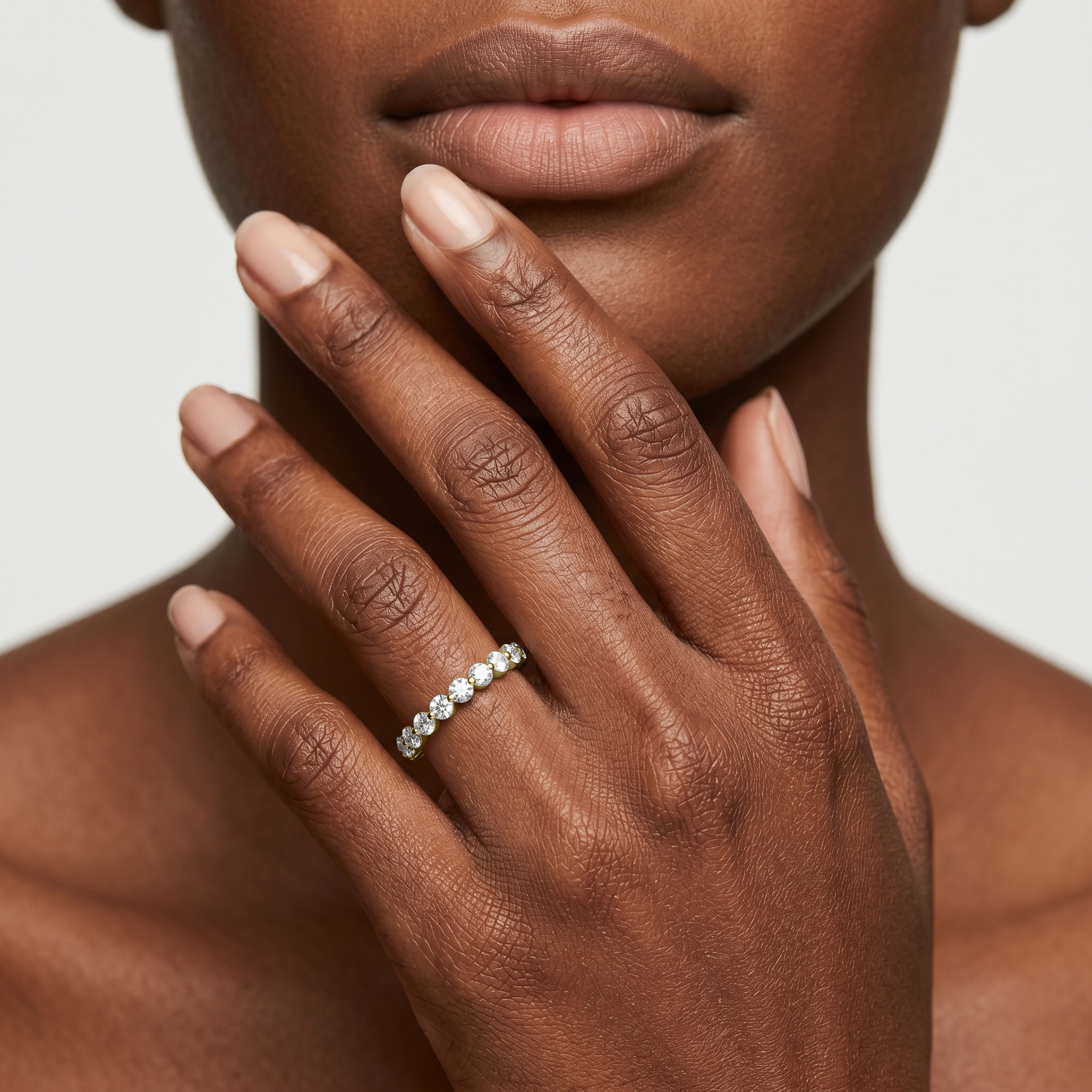 Lovea Melodie Trauring – Geteilte Krappen – Gelbgold