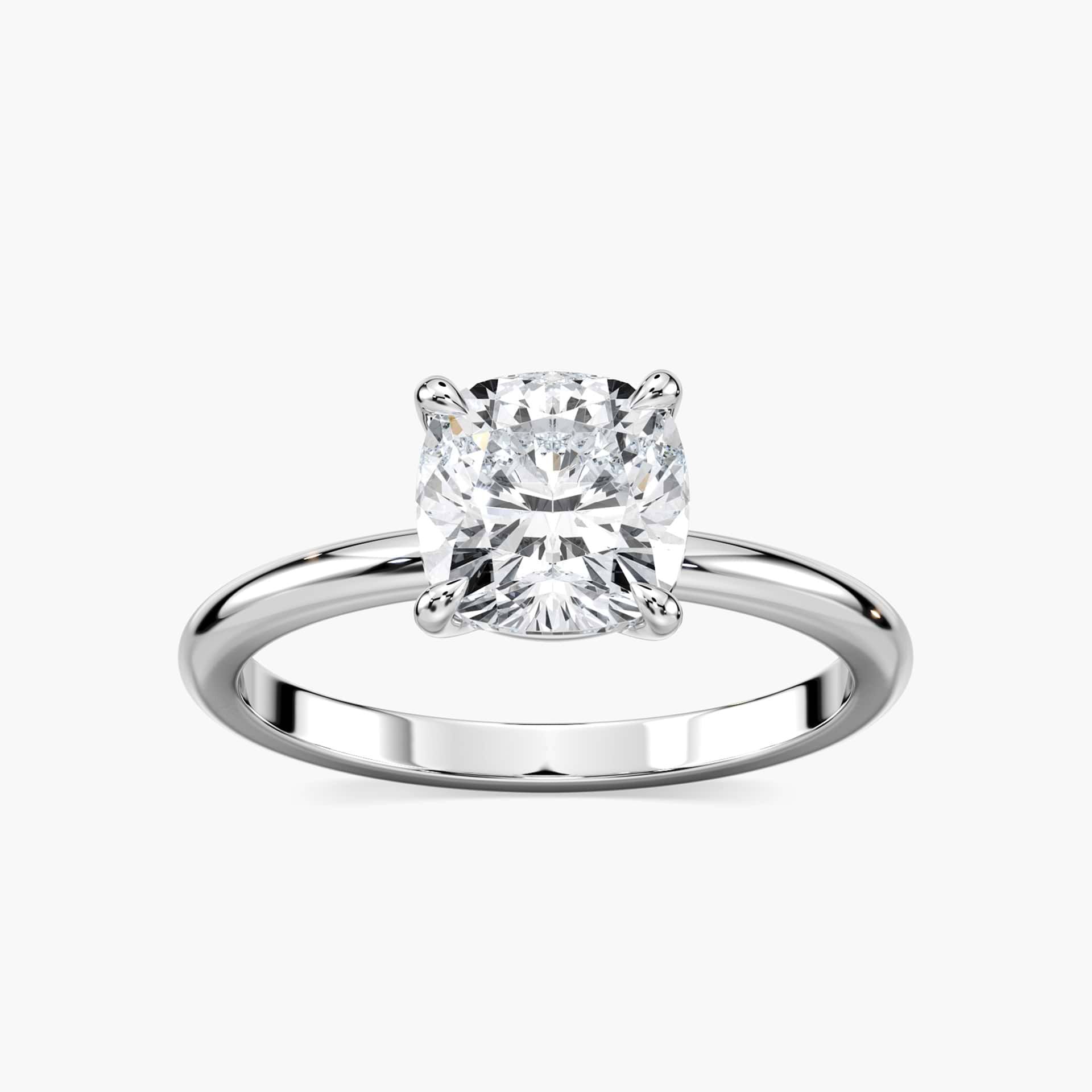 Lovea Maggie Solitaire Verlobungsring Kissenschliff – Weißgold