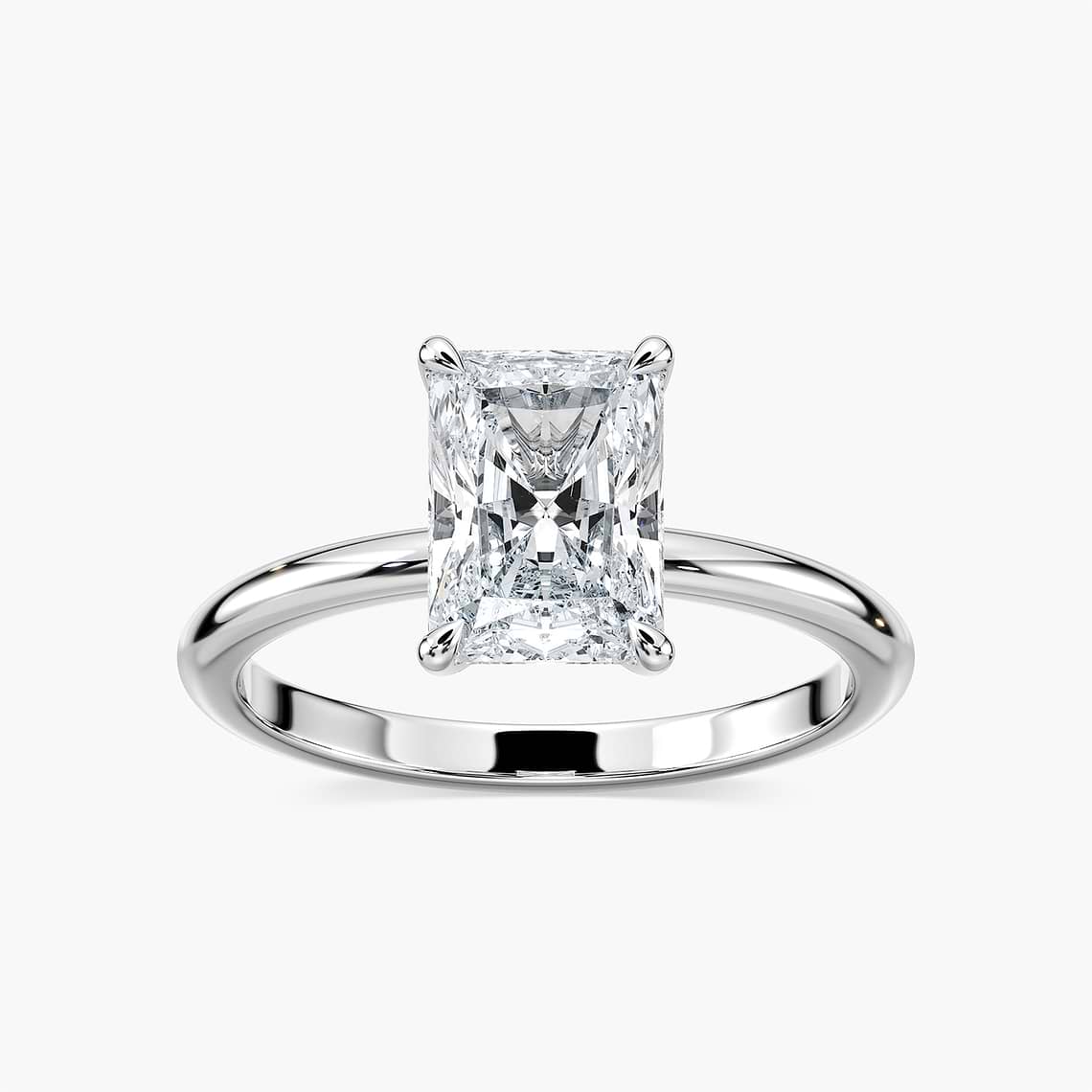 Lovea Maggie Solitaire Verlobungsring Radiantschliff – Weißgold