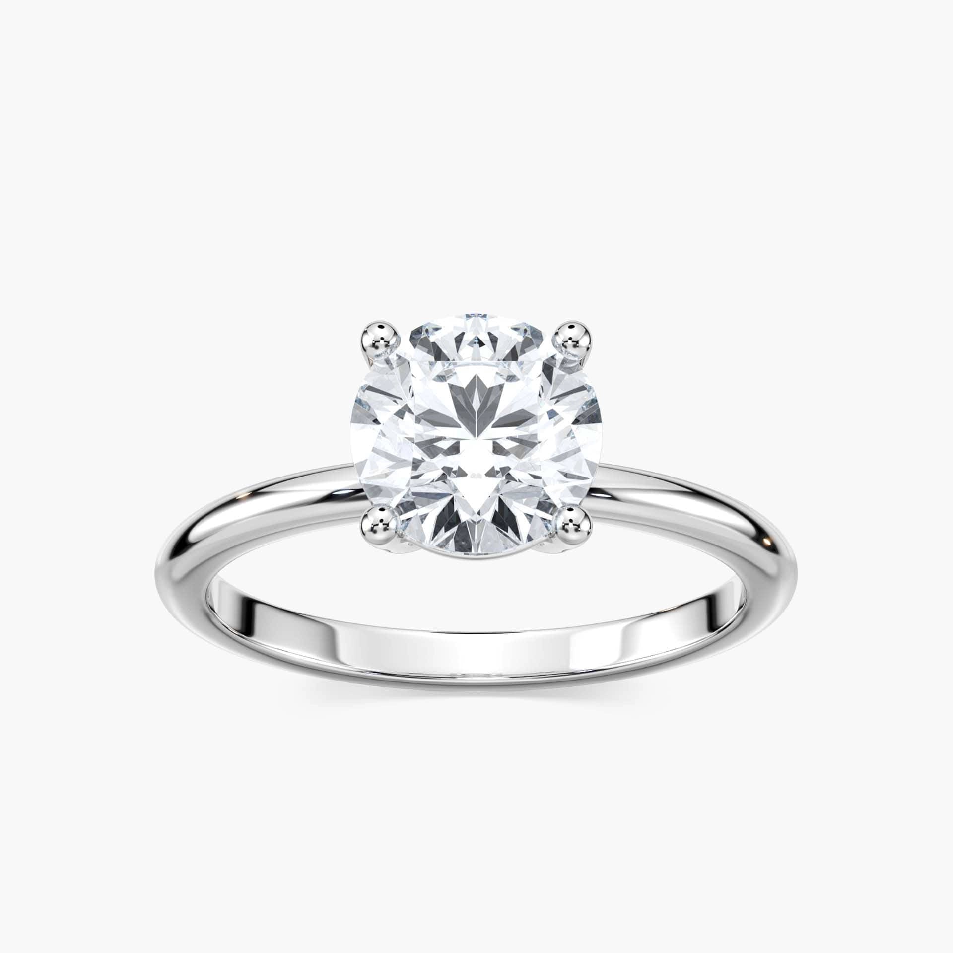 Lovea Maggie Solitaire Verlobungsring Rundschliff – Weißgold
