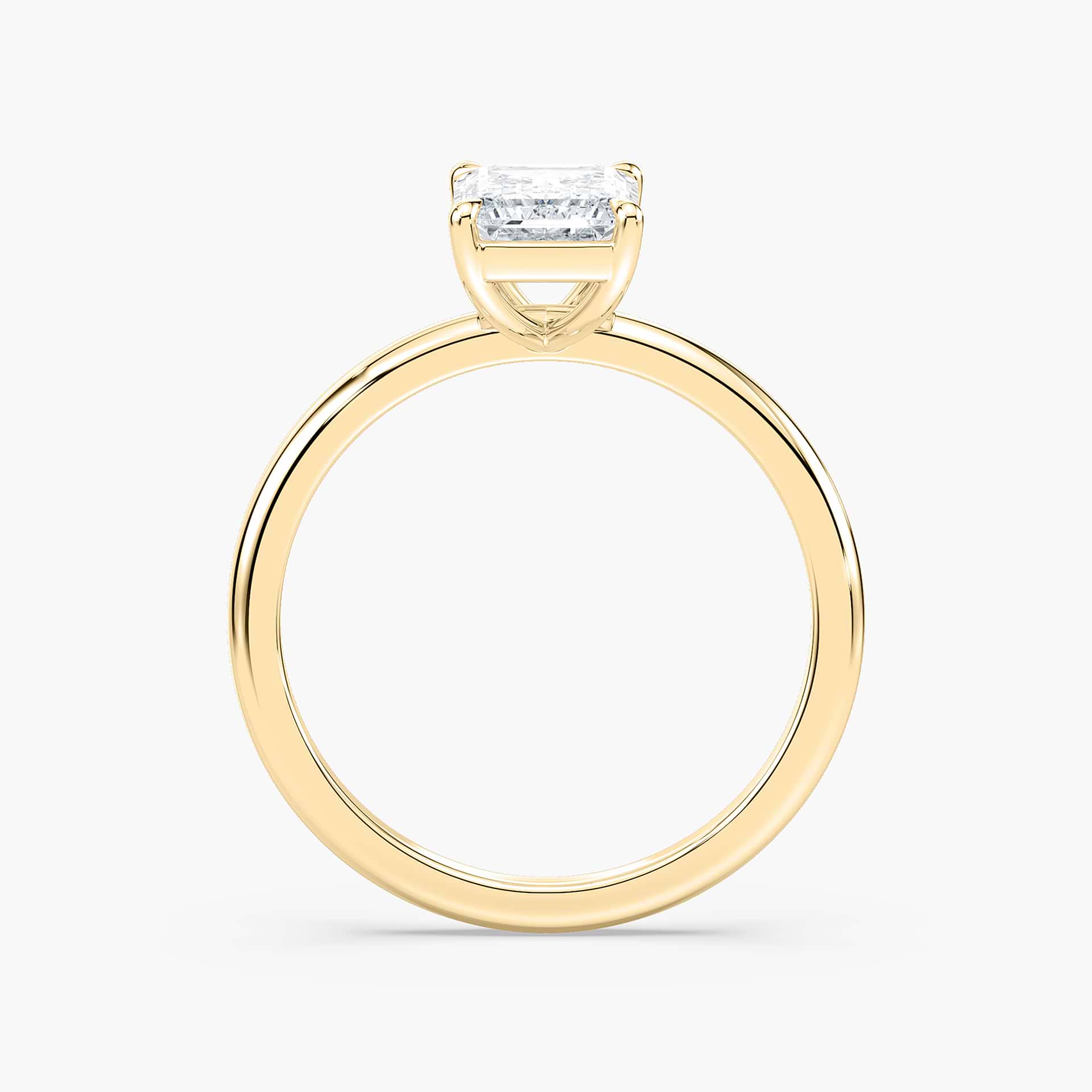 Lovea Maggie Solitaire Verlobungsring Smaragdschliff – Gelbgold