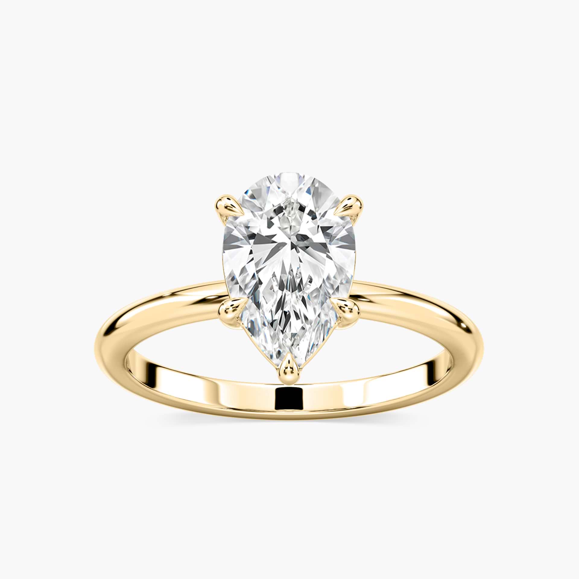 Lovea Maggie Solitaire Verlobungsring Tropfenschliff – Gelbgold