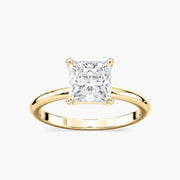 Lovea Maggie Solitaire Verlobungsring Prinzessschliff – Gelbgold