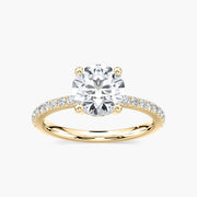 Lovea Margot Hidden Halo Verlobungsring Rundschliff – Gelbgold