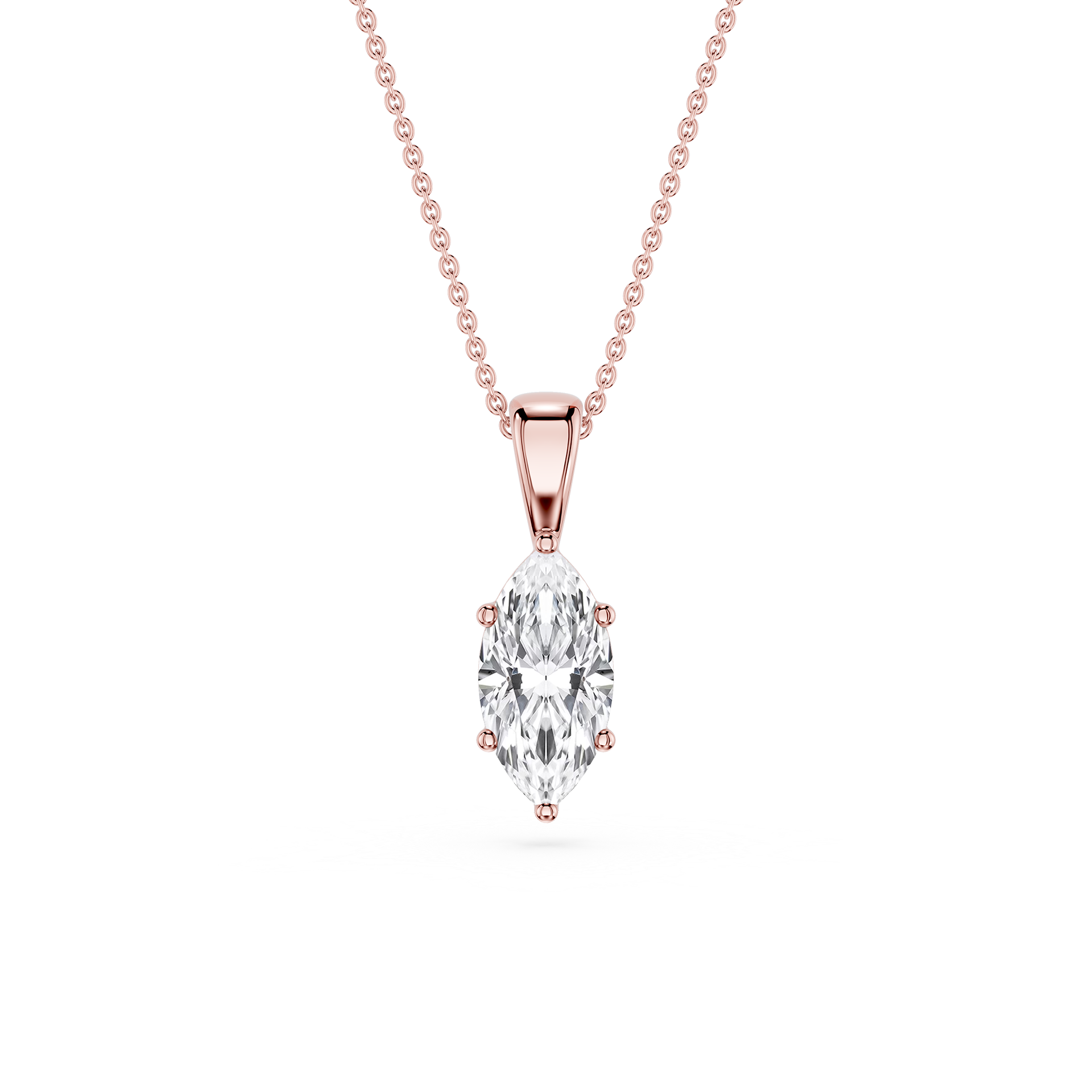 Lovea Marquise Anhänger – Marquiseschliff – Roségold