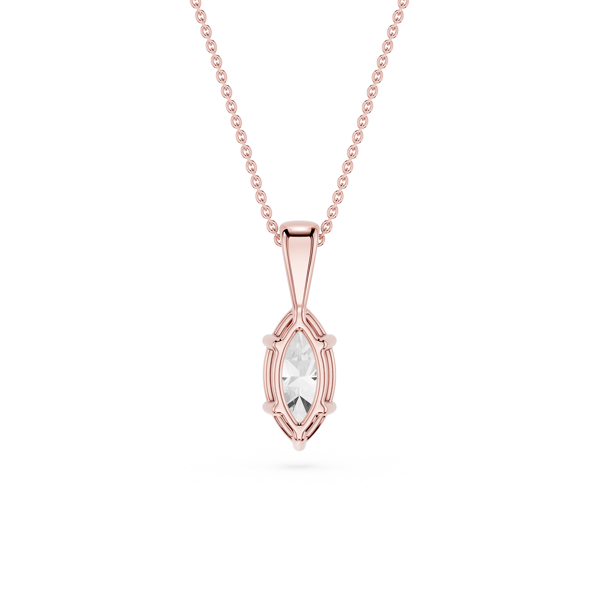 Lovea Marquise Anhänger – Marquiseschliff – Roségold