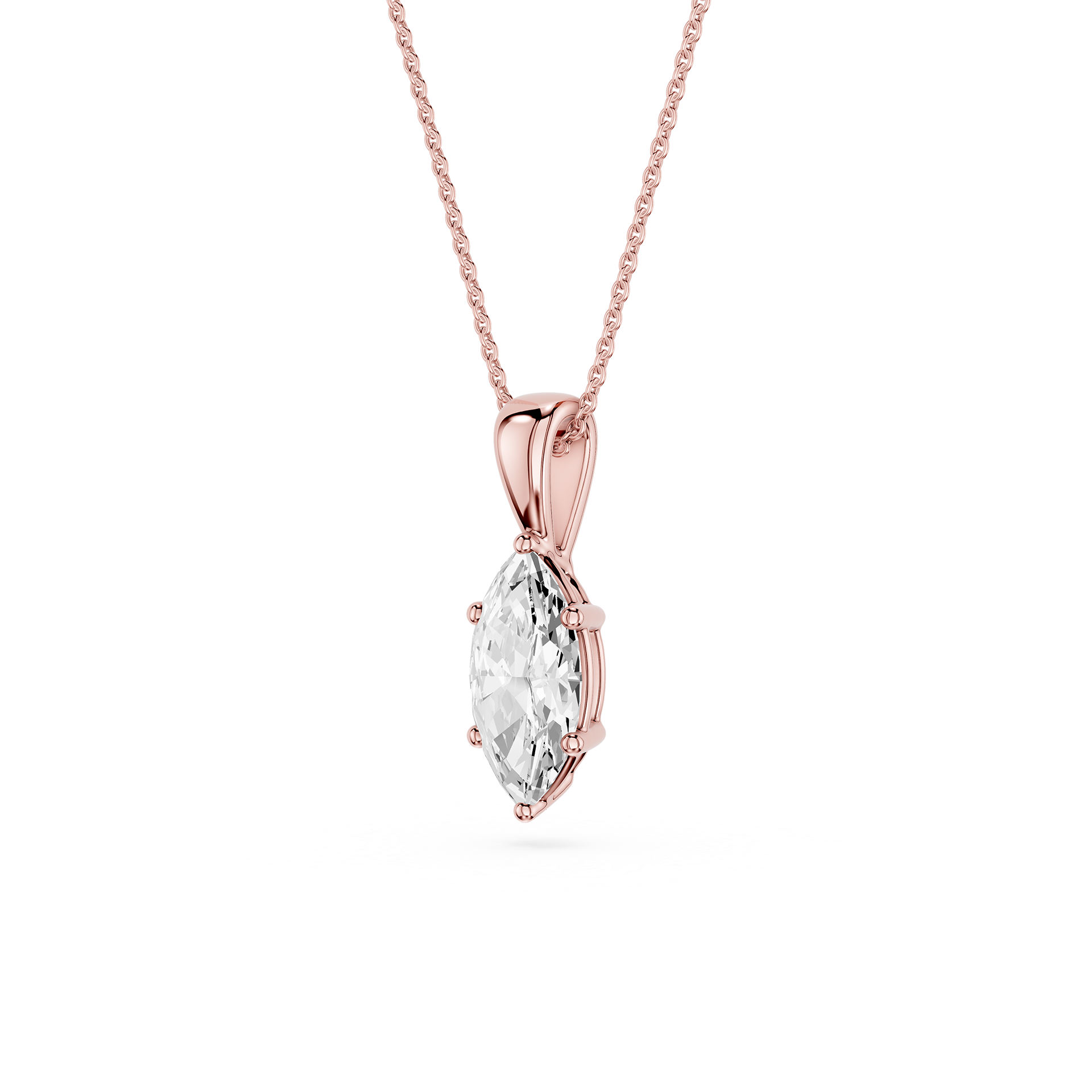 Lovea Marquise Anhänger – Marquiseschliff – Roségold