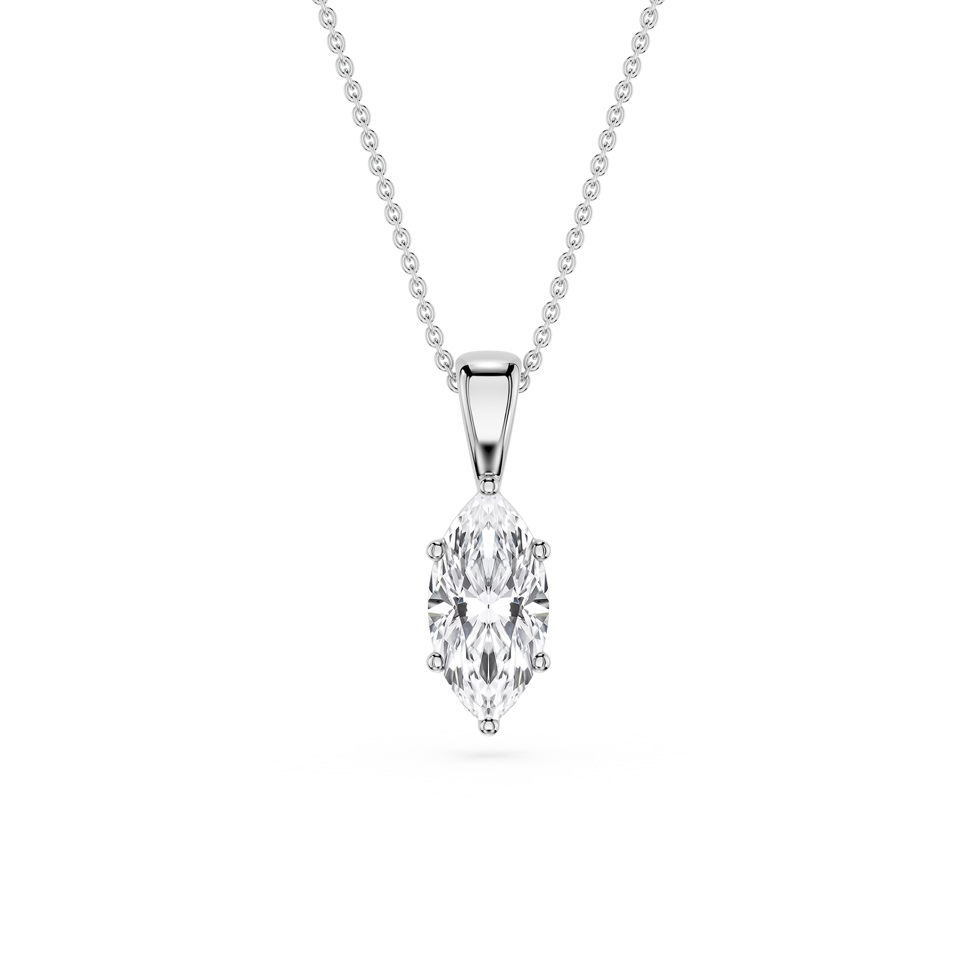 Lovea Marquise Anhänger – Marquiseschliff – Weißgold