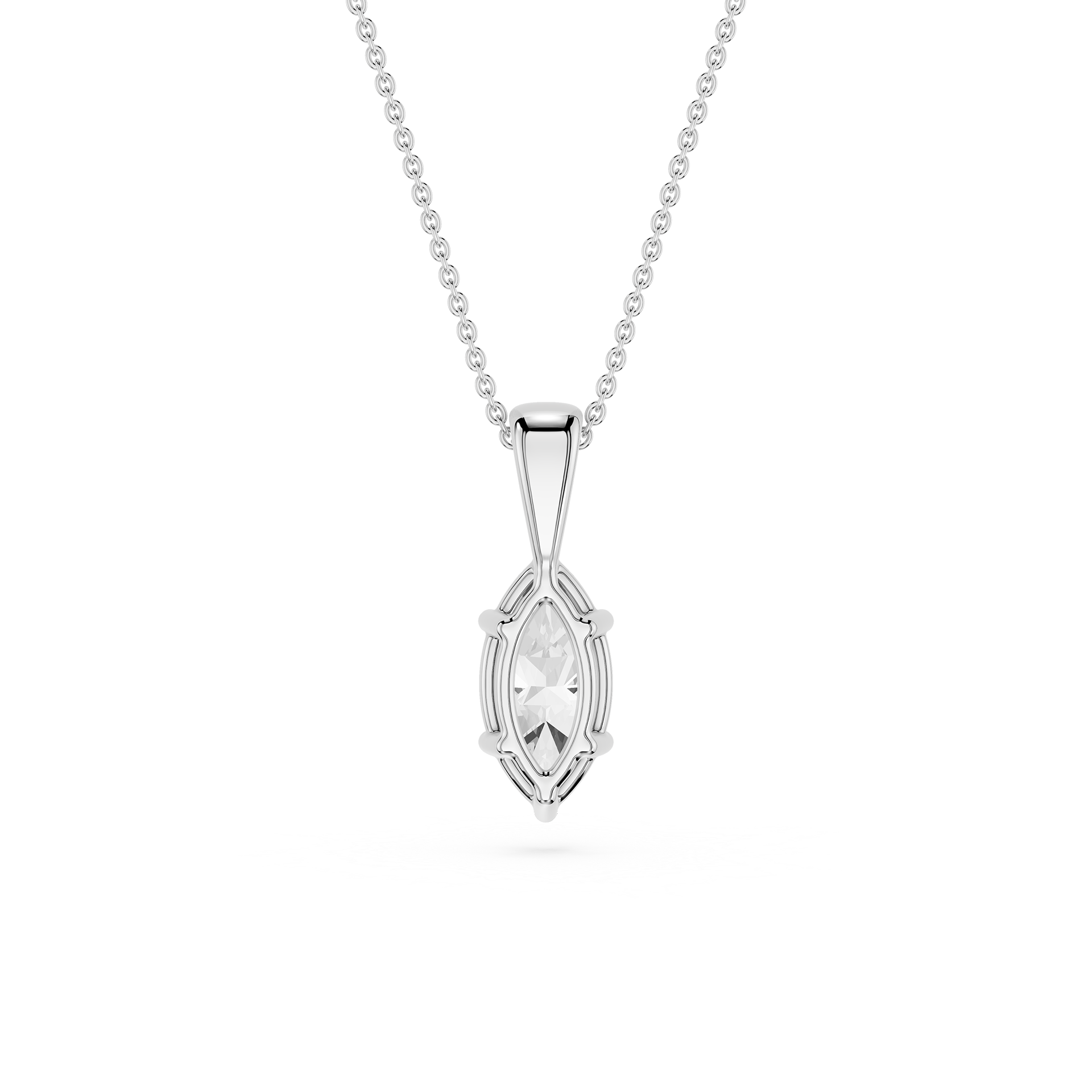 Lovea Marquise Anhänger – Marquiseschliff – Weißgold