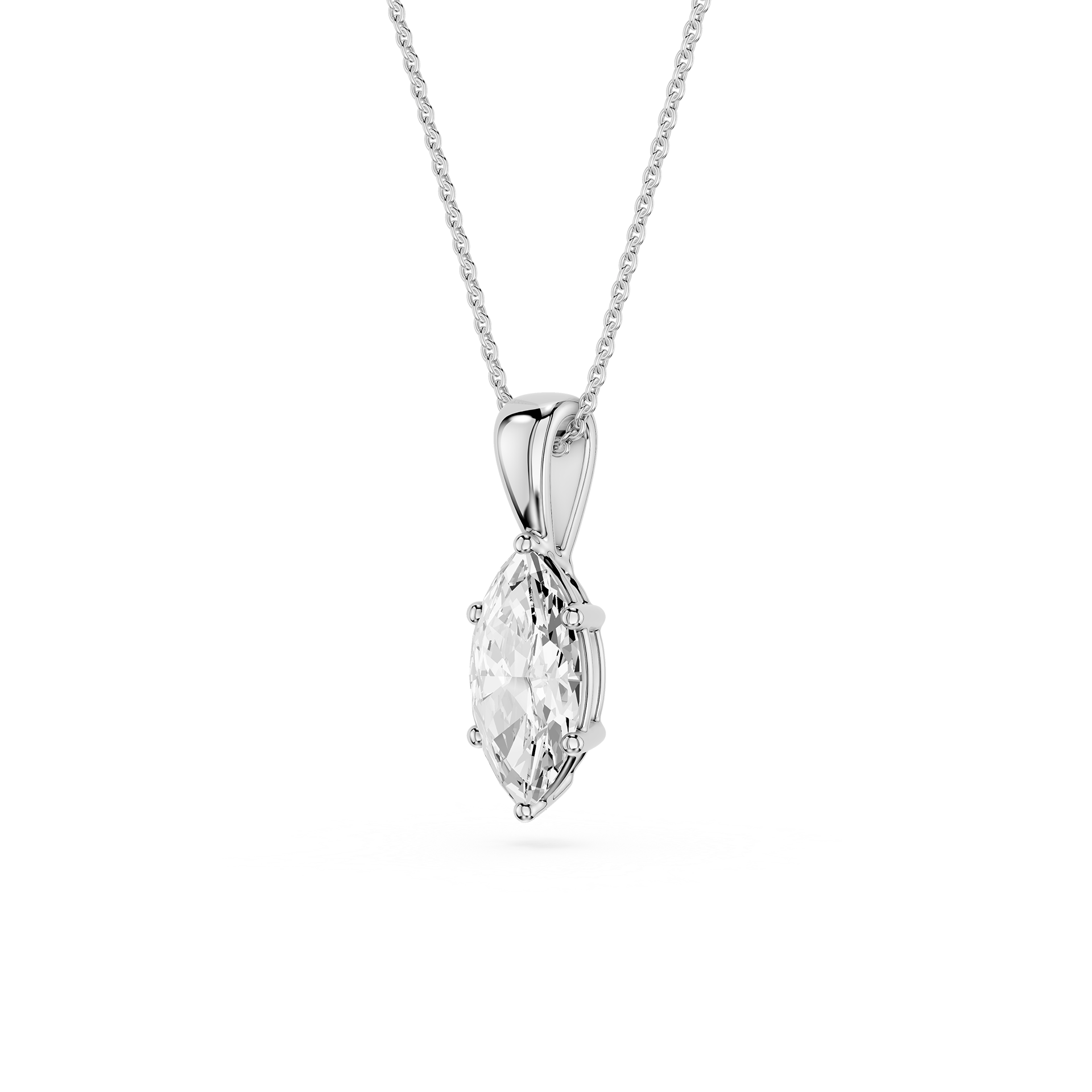 Lovea Marquise Anhänger – Marquiseschliff – Weißgold