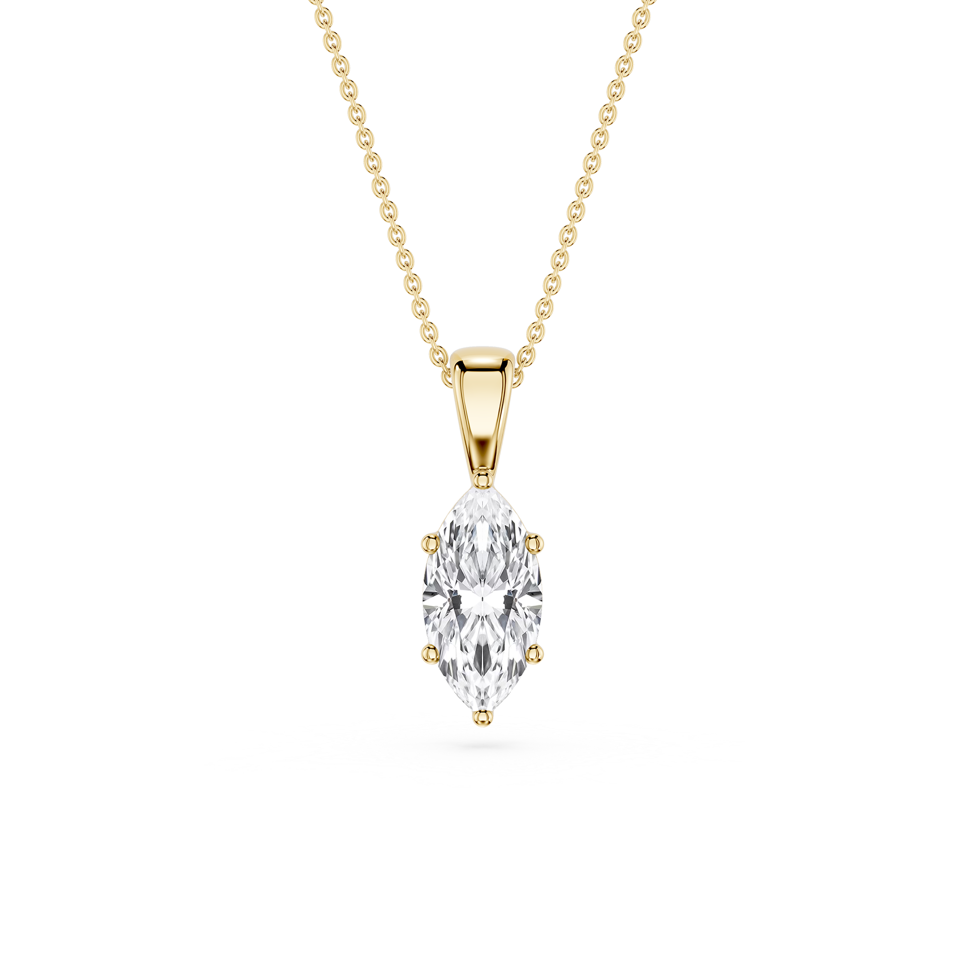 Lovea Marquise Anhänger – Marquiseschliff – Gelbgold
