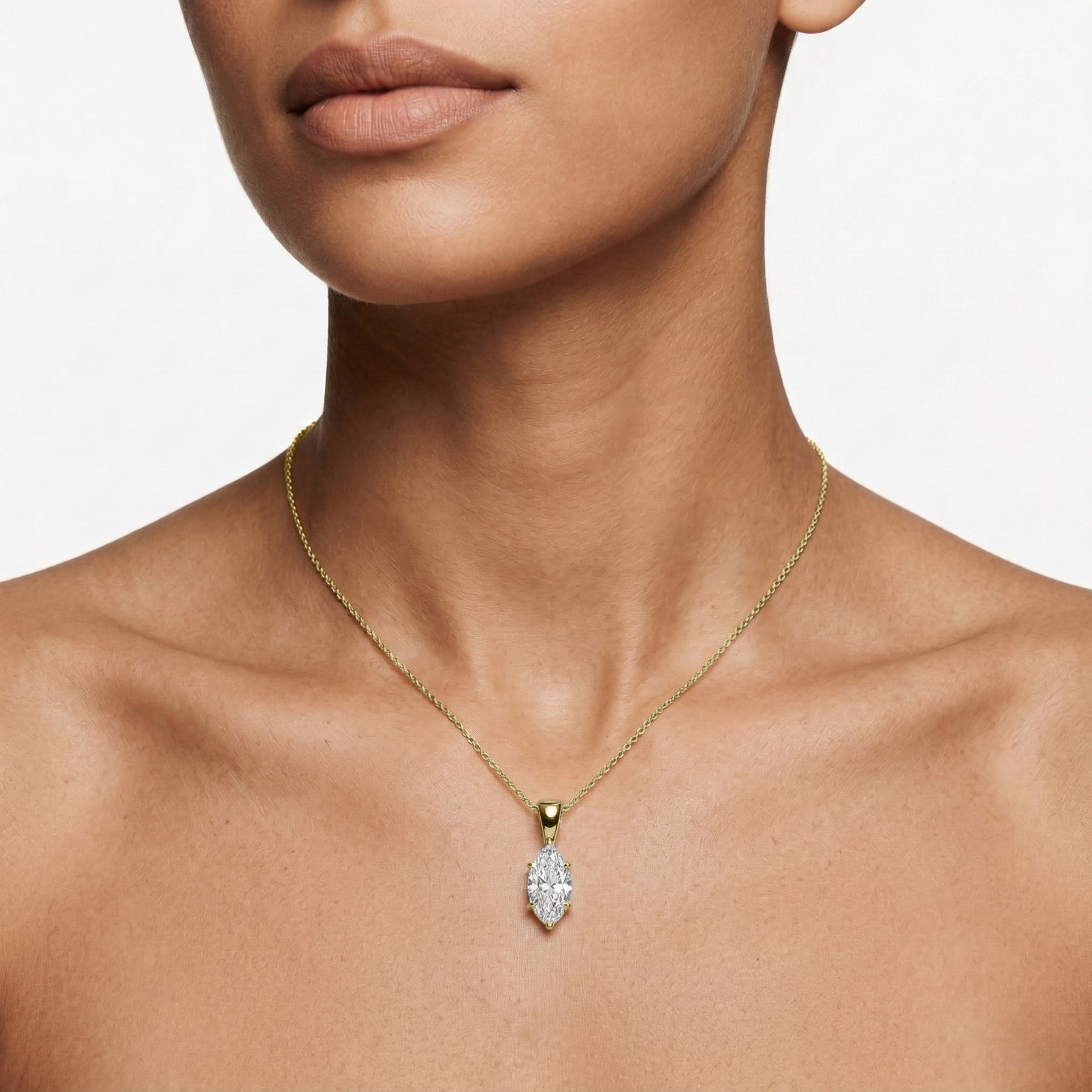 Lovea Marquise Anhänger – Marquiseschliff – Gelbgold