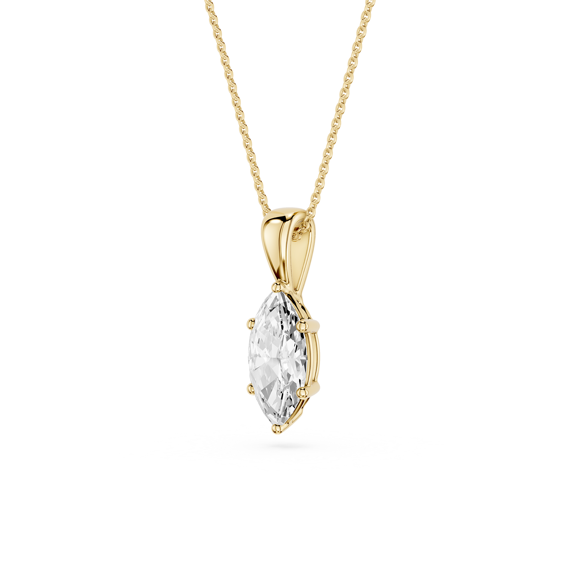 Lovea Marquise Anhänger – Marquiseschliff – Gelbgold
