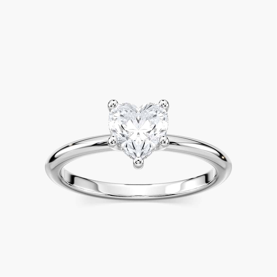 Lovea Millie Hidden Halo Verlobungsring Herzschliff – Weißgold