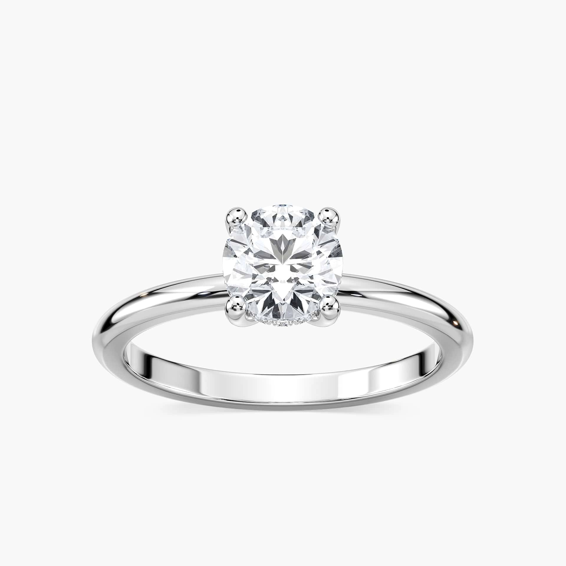 Lovea Millie Hidden Halo Verlobungsring Rundschliff – Weißgold