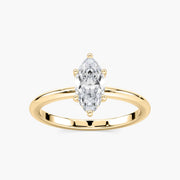 Lovea Millie Hidden Halo Verlobungsring Marquiseschliff – Gelbgold