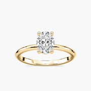 Lovea Millie Hidden Halo Verlobungsring Ovalschliff – Gelbgold