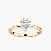 Lovea Millie Hidden Halo Verlobungsring Tropfenschliff – Gelbgold